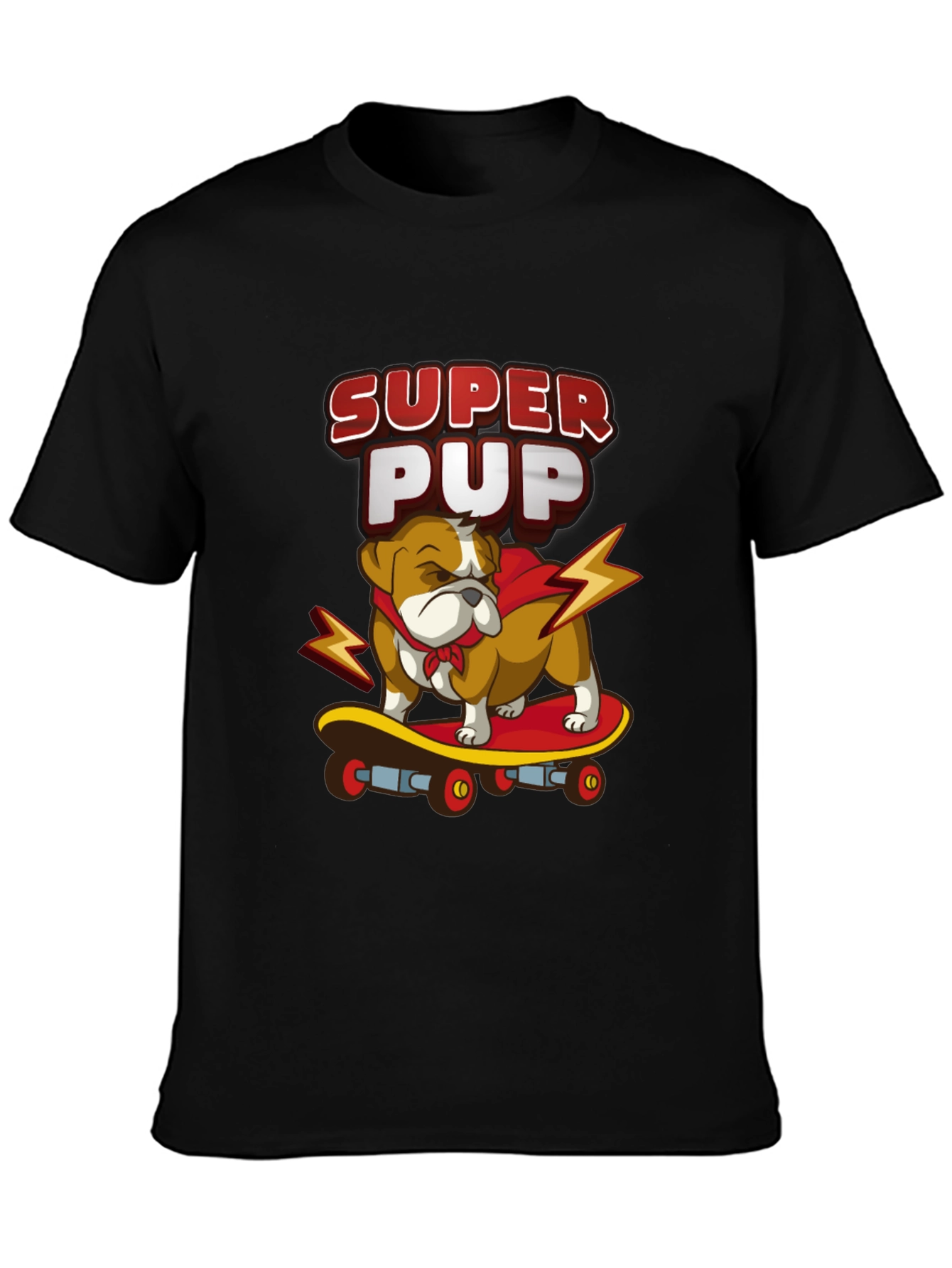 Super Pup Bulldog Skateboard Graphic Tee