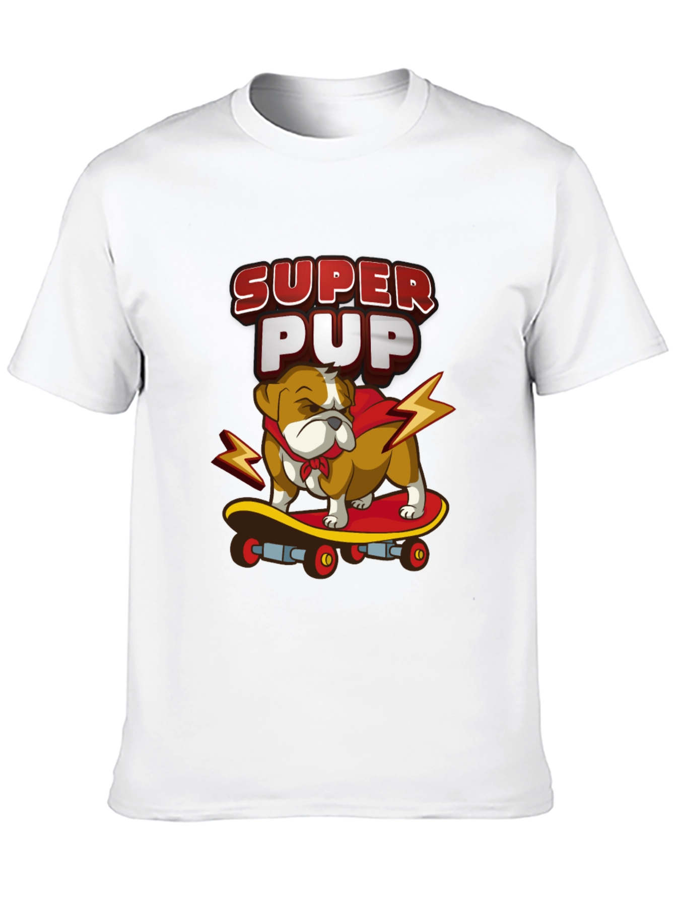 Super Pup Bulldog Skateboard Graphic Tee