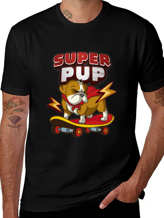 Super Pup Bulldog Skateboard Graphic Tee