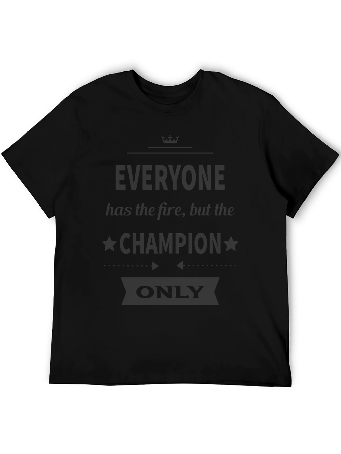 Mens Classic Black Crew Neck T-Shirt