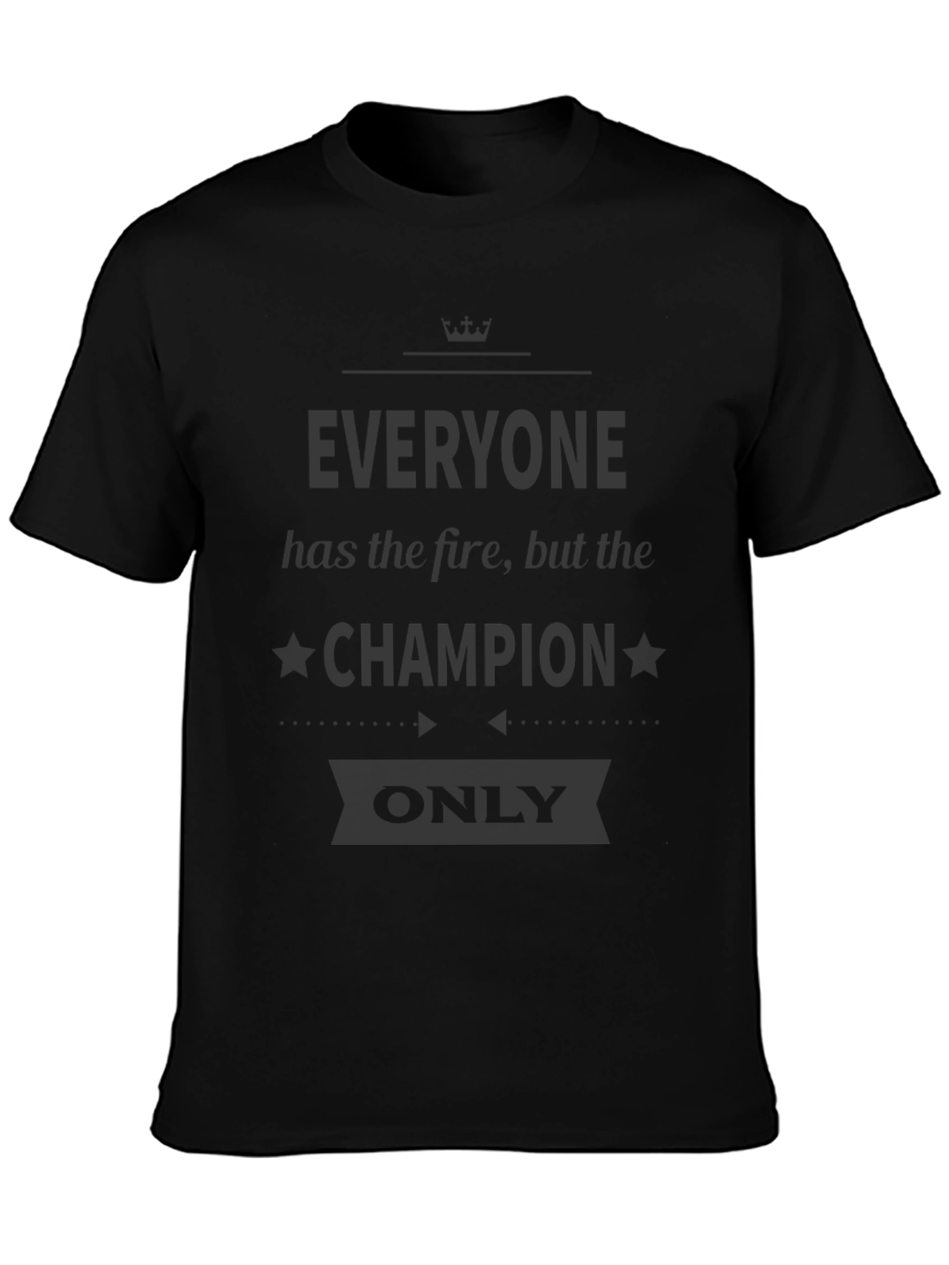 Mens Classic Black Crew Neck T-Shirt