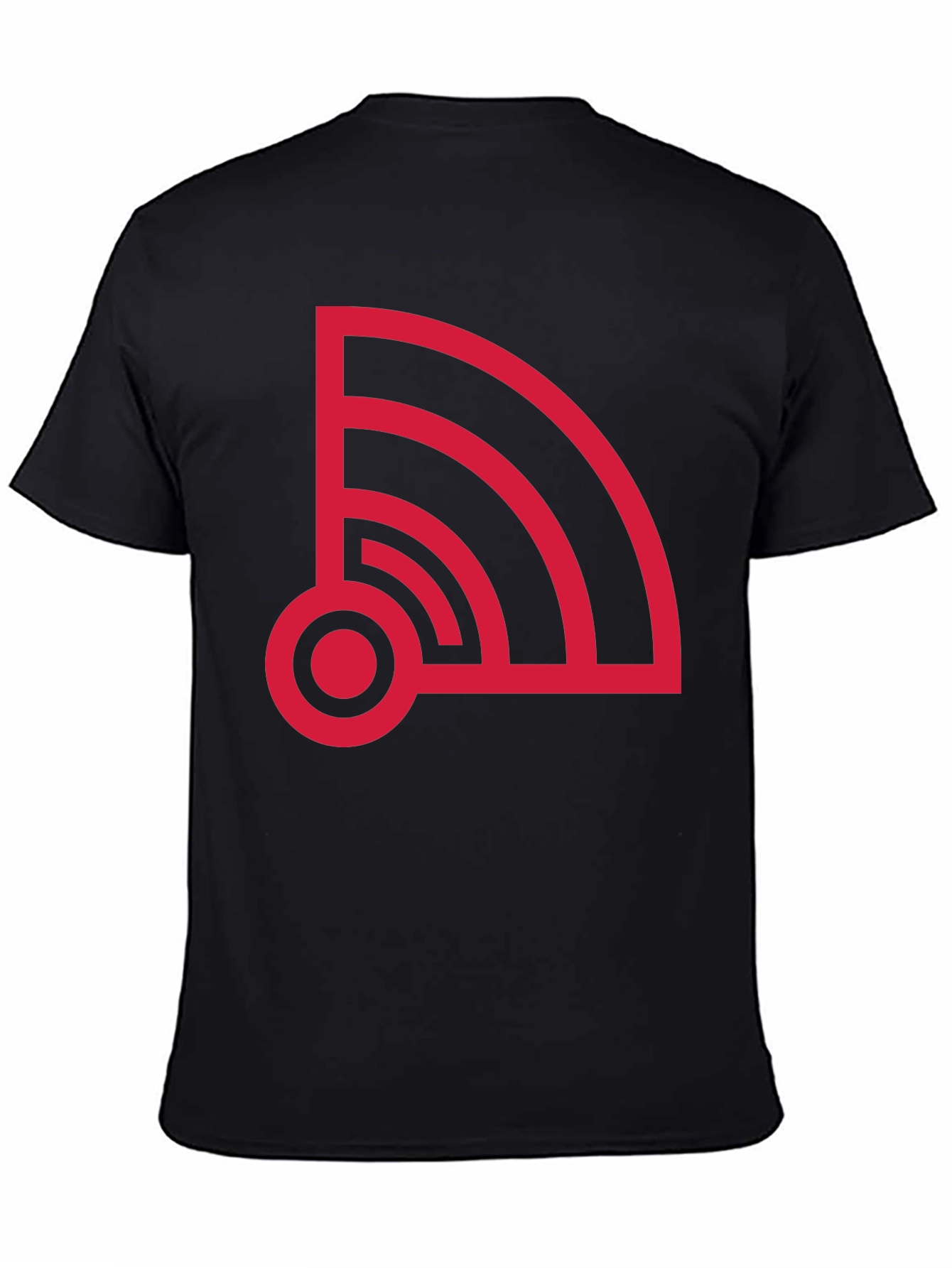 Retro WiFi Signal Graphic Tee - Black