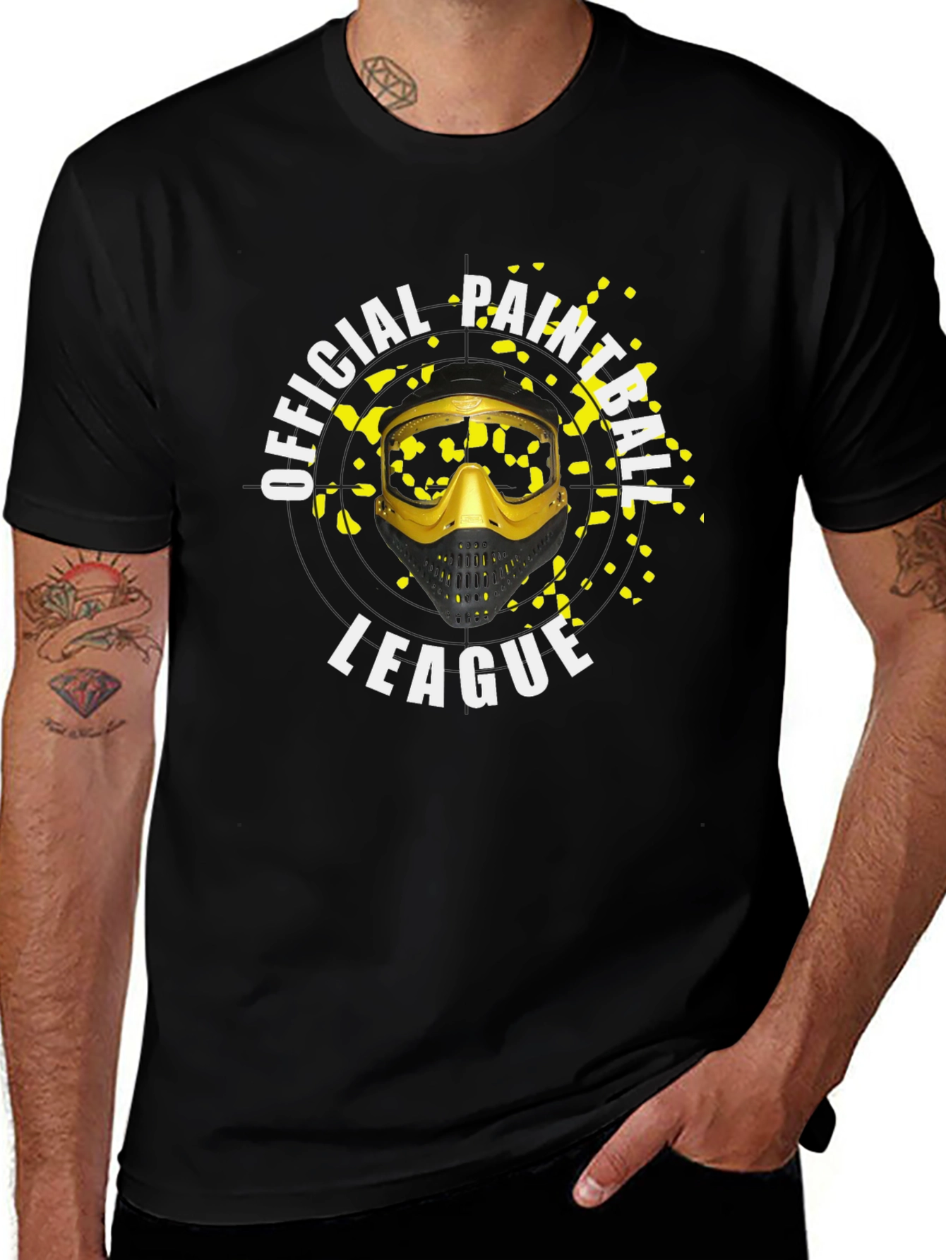 Official Paintball League Black T-Shirt