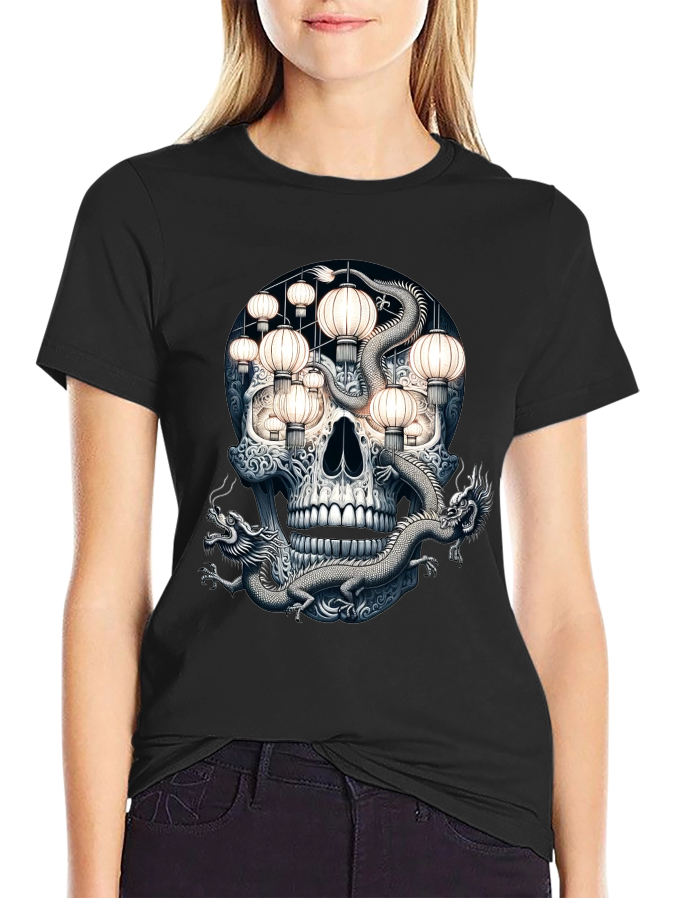 Skull & Dragon Lantern T-Shirt