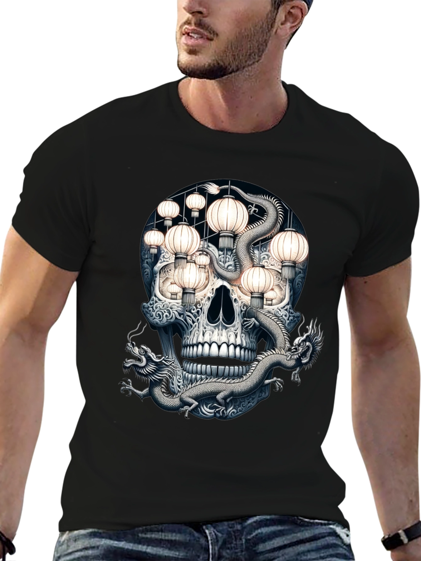 Skull & Dragon Lantern T-Shirt