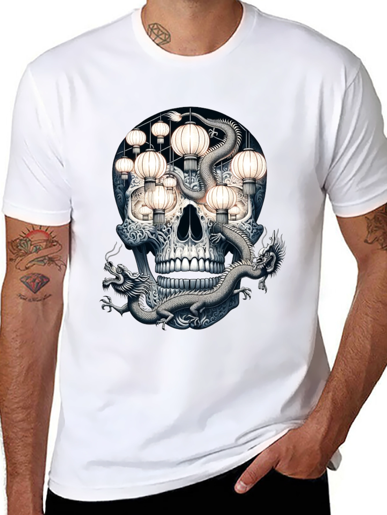 Skull & Dragon Lantern T-Shirt