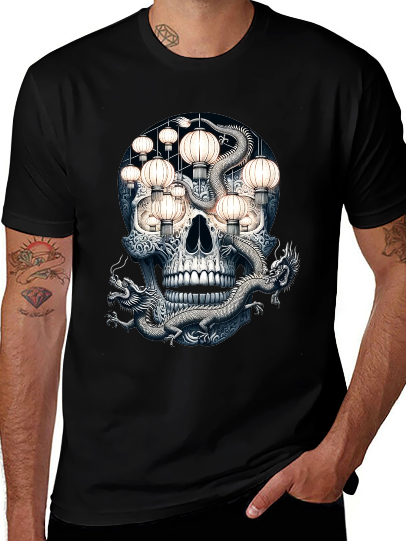Skull & Dragon Lantern T-Shirt
