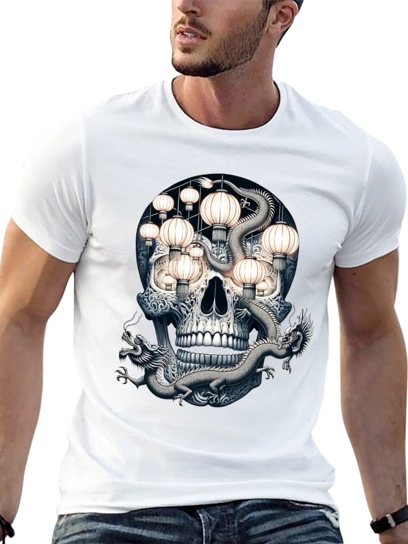 Skull & Dragon Lantern T-Shirt