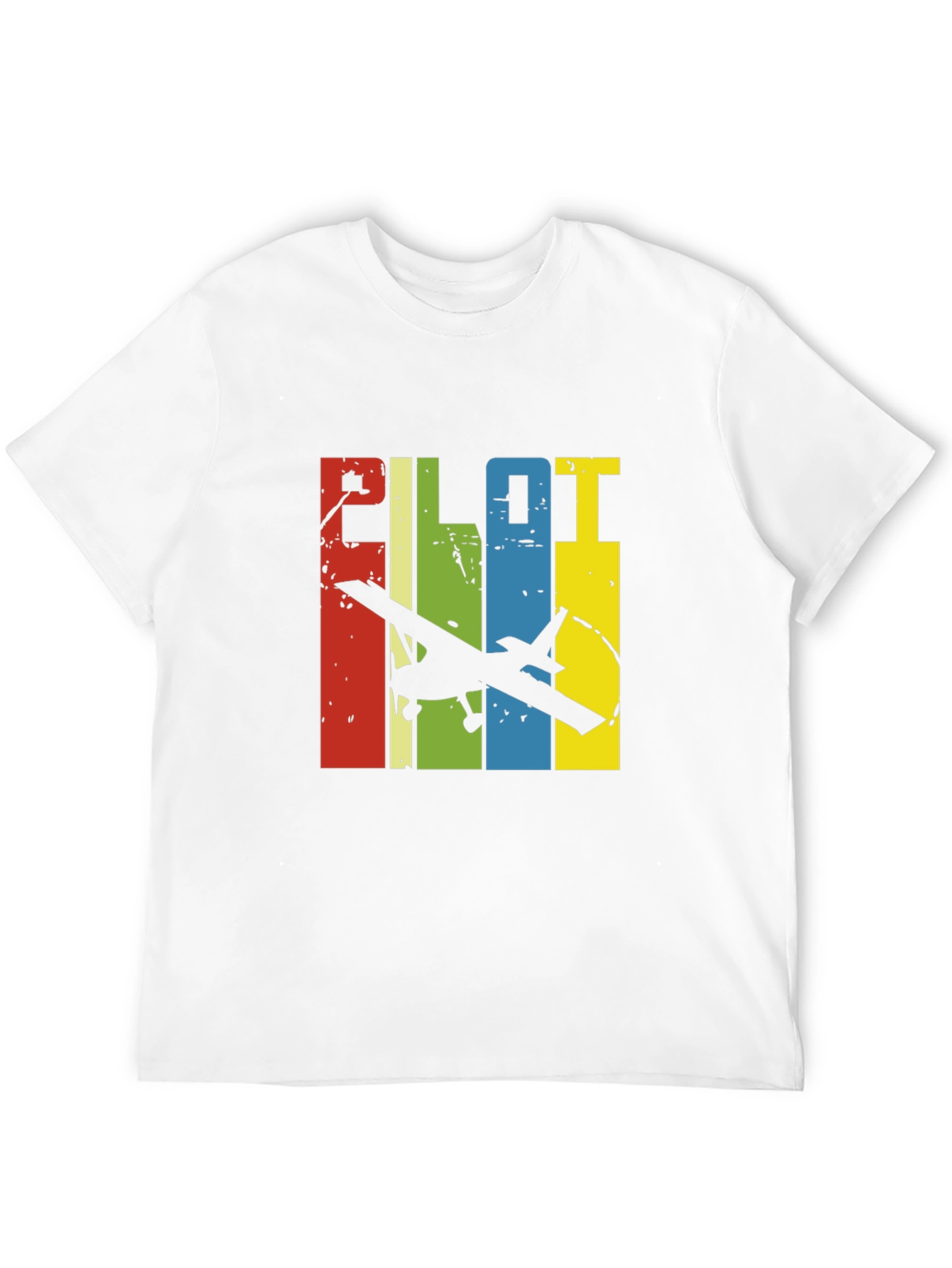 Pilot Airplane Graphic Tee - Retro Design