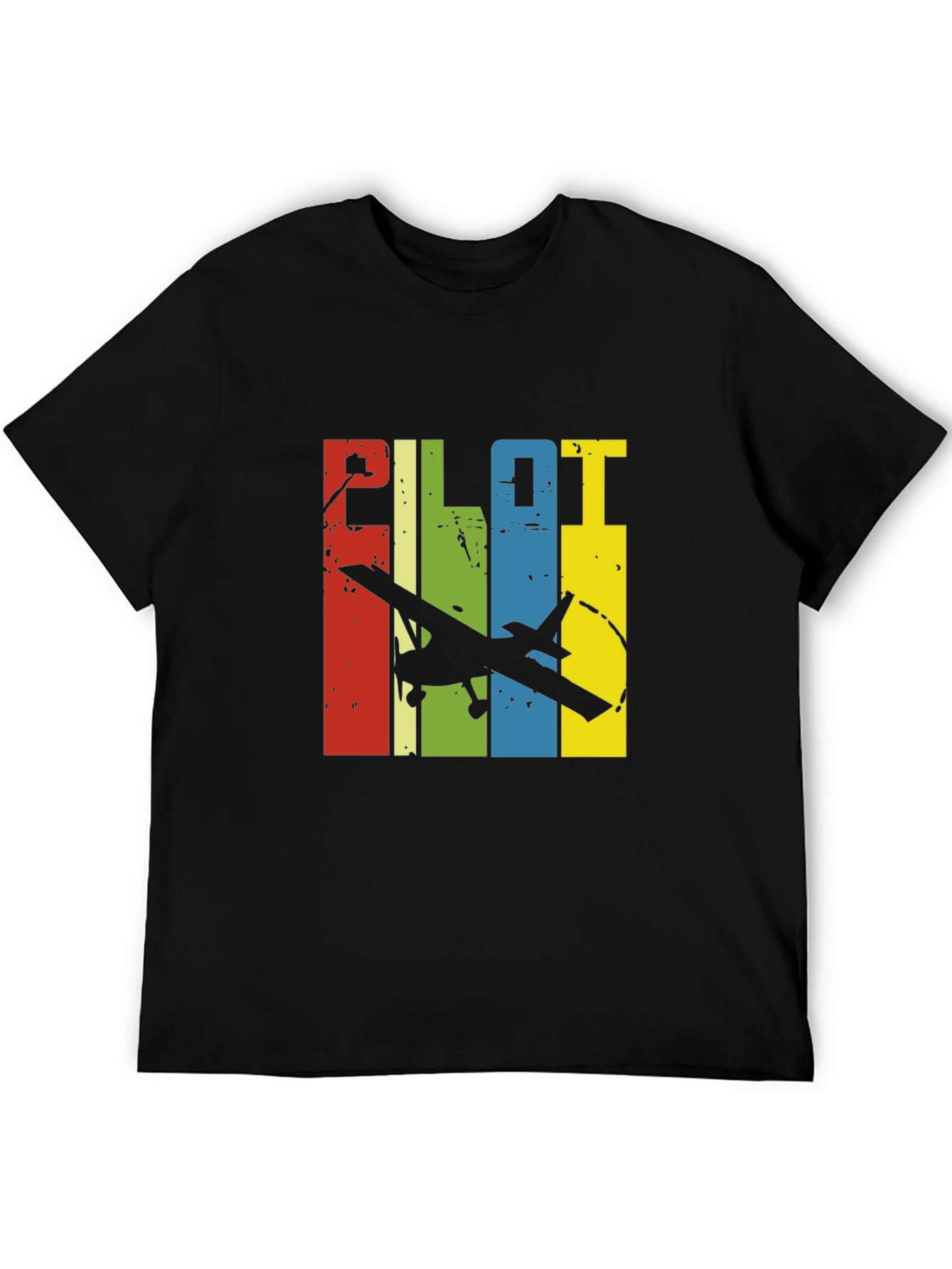 Pilot Airplane Graphic Tee - Retro Design