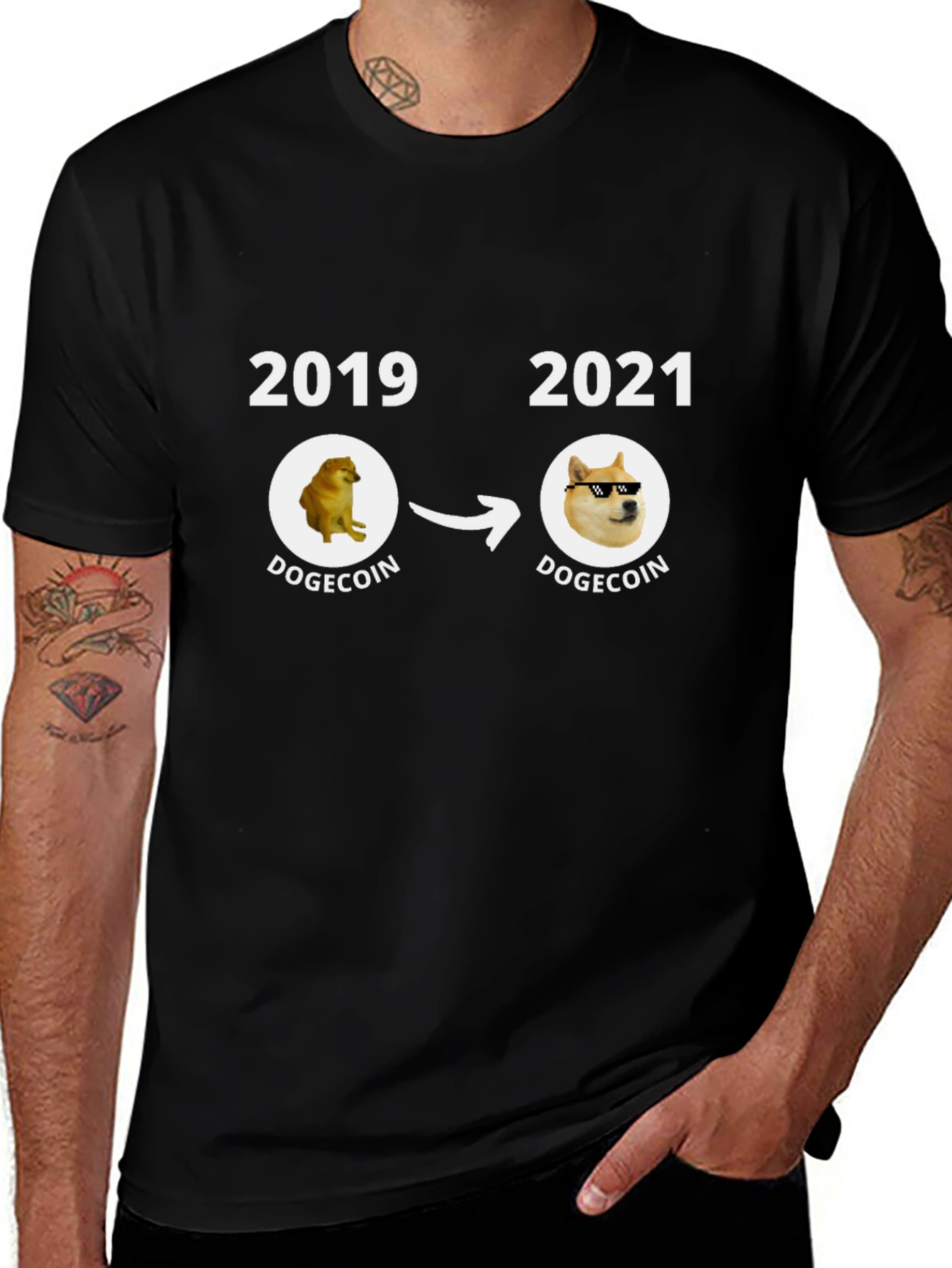 Dogecoin Evolution T-Shirt - Meme Crypto Tee