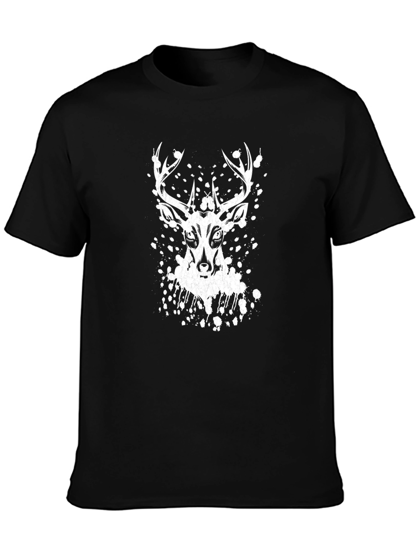 Deer Graphic Black T-Shirt