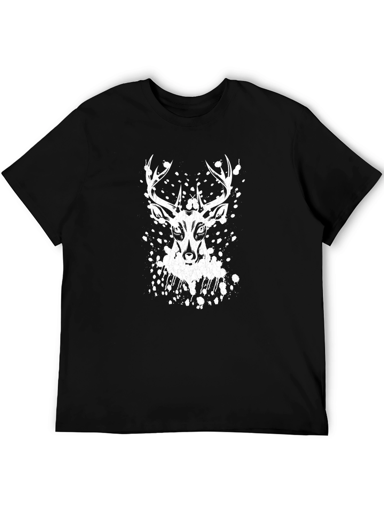 Deer Graphic Black T-Shirt
