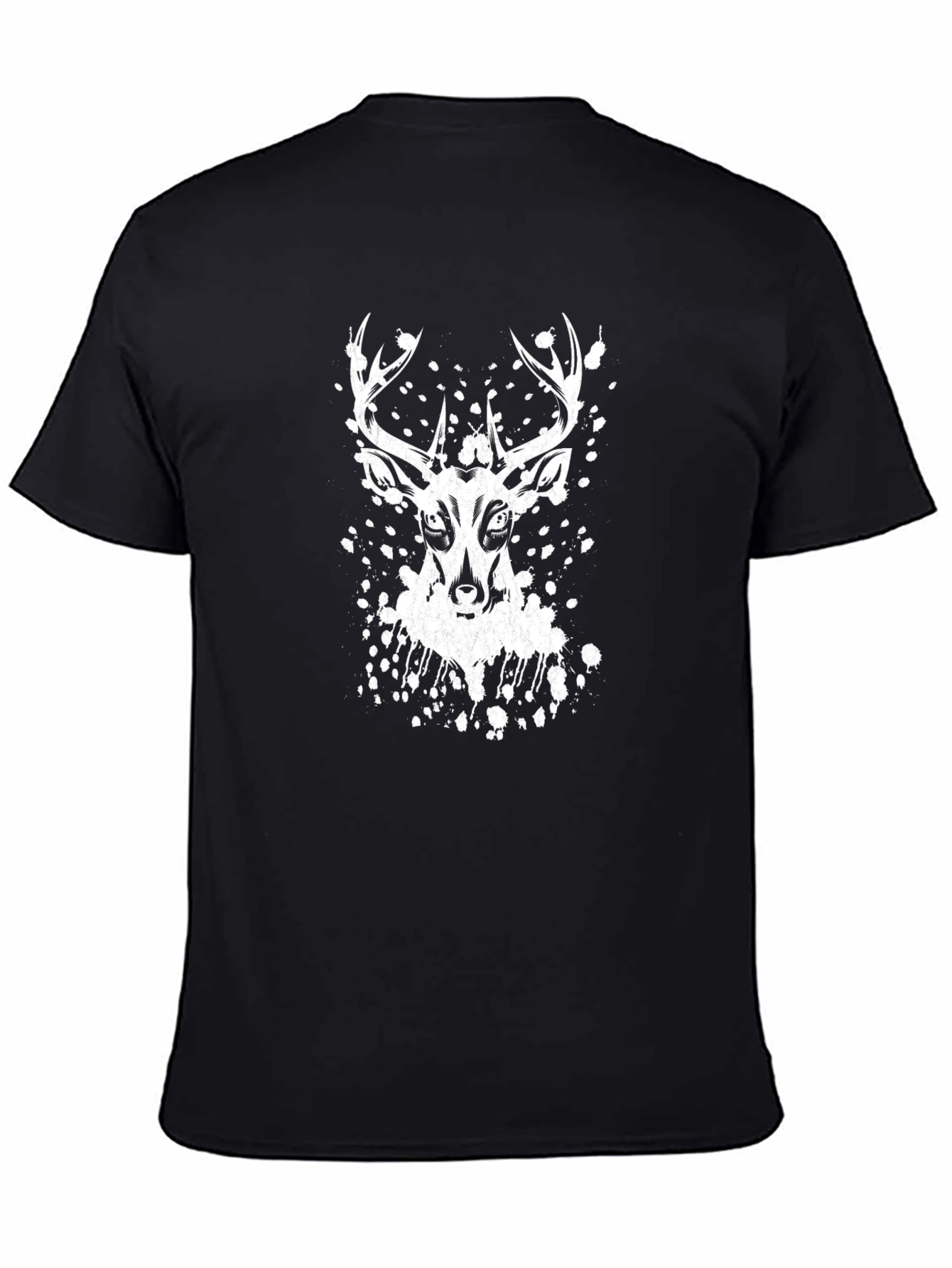 Deer Graphic Black T-Shirt