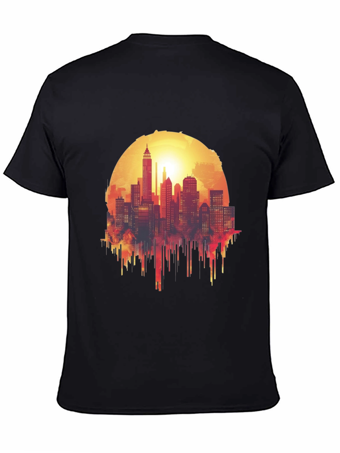 Cityscape Sunset Graphic Tee - Urban Style Shirt