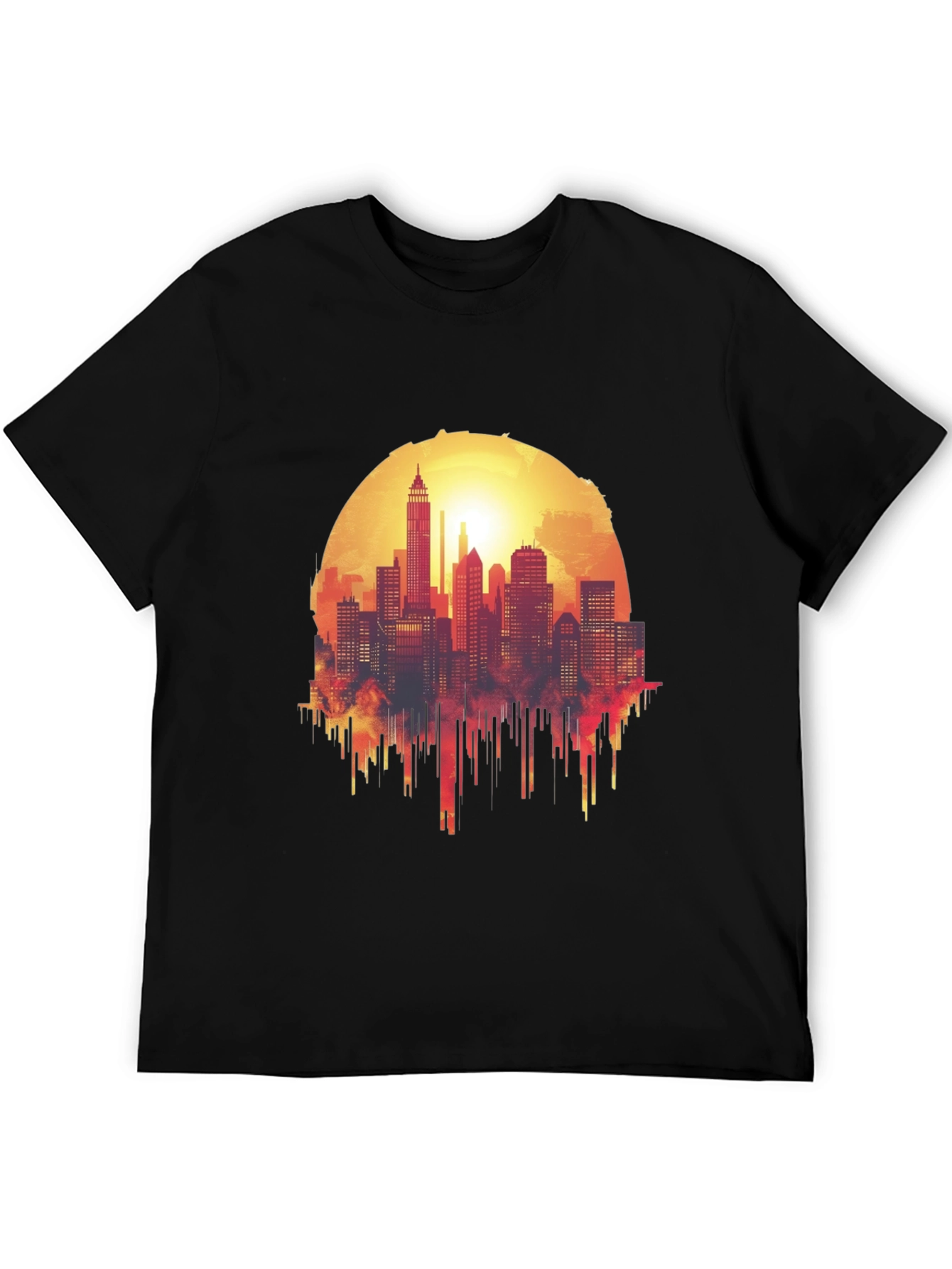 Cityscape Sunset Graphic Tee - Urban Style Shirt