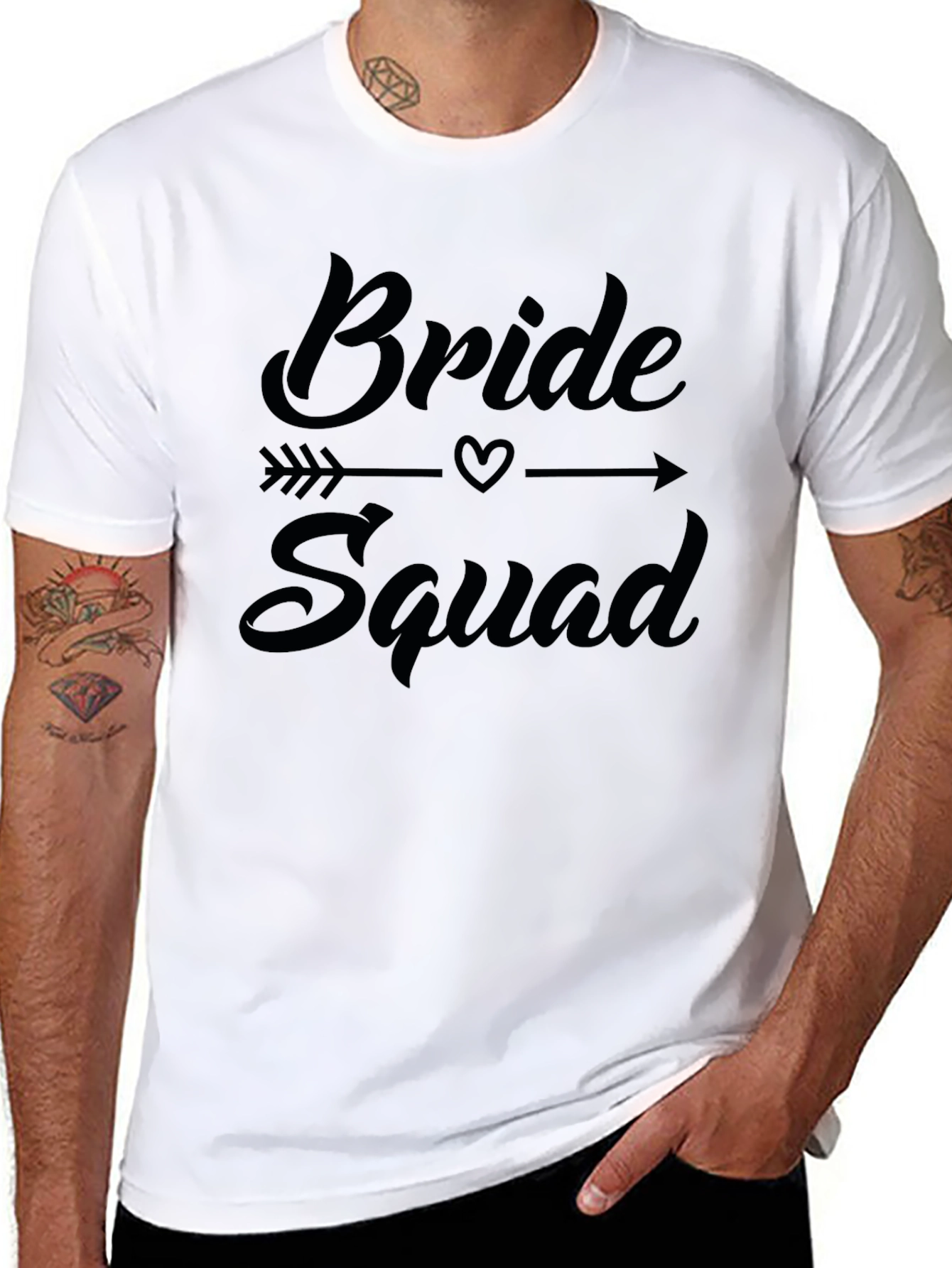 Bride Squad Graphic Crew Neck T-Shirt
