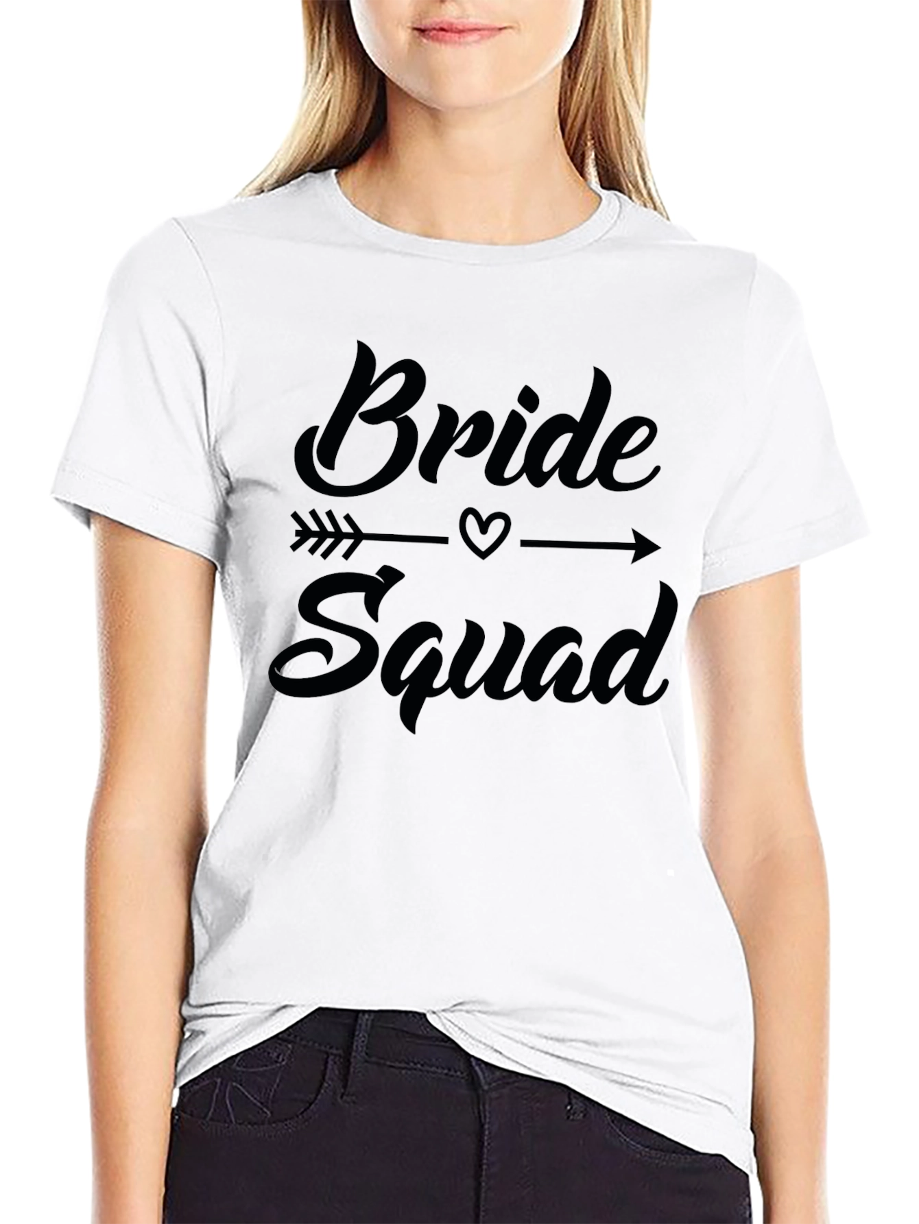 Bride Squad Graphic Crew Neck T-Shirt