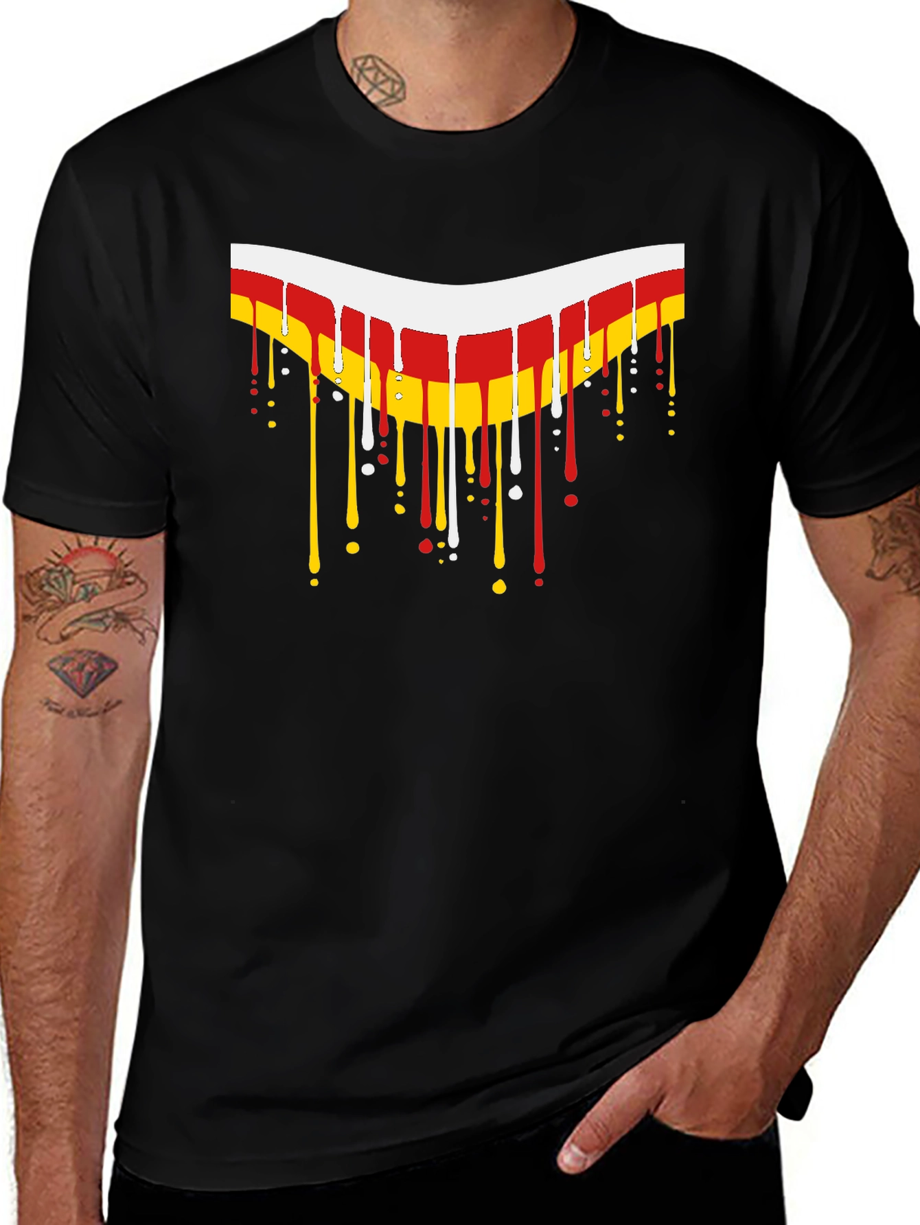 Dripping German Flag Style Graphic Tee