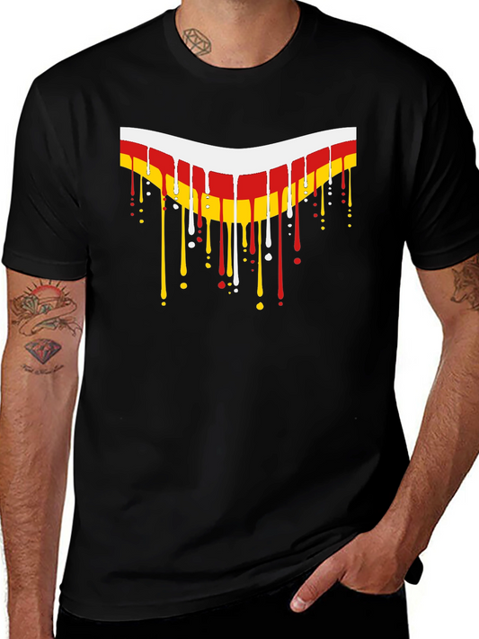Dripping German Flag Style Graphic Tee