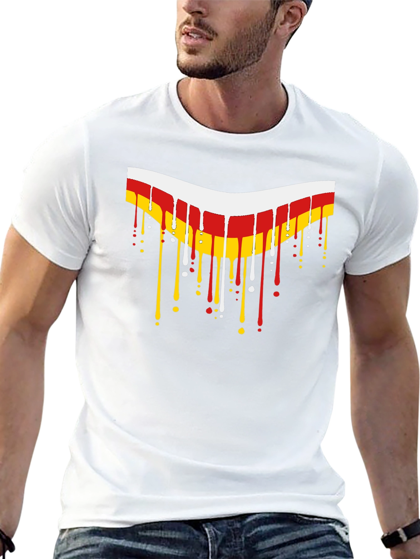 Dripping German Flag Style Graphic Tee