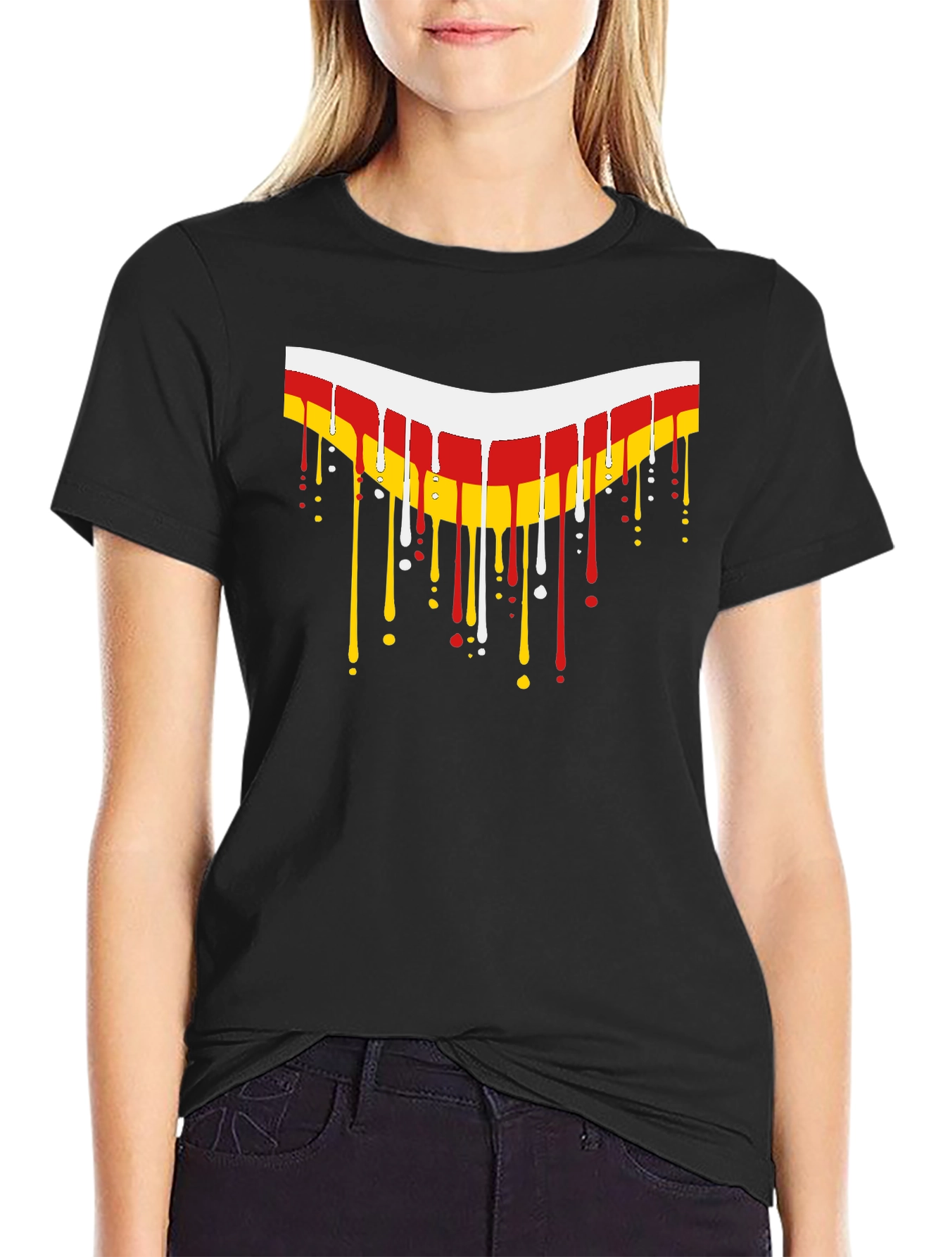 Dripping German Flag Style Graphic Tee