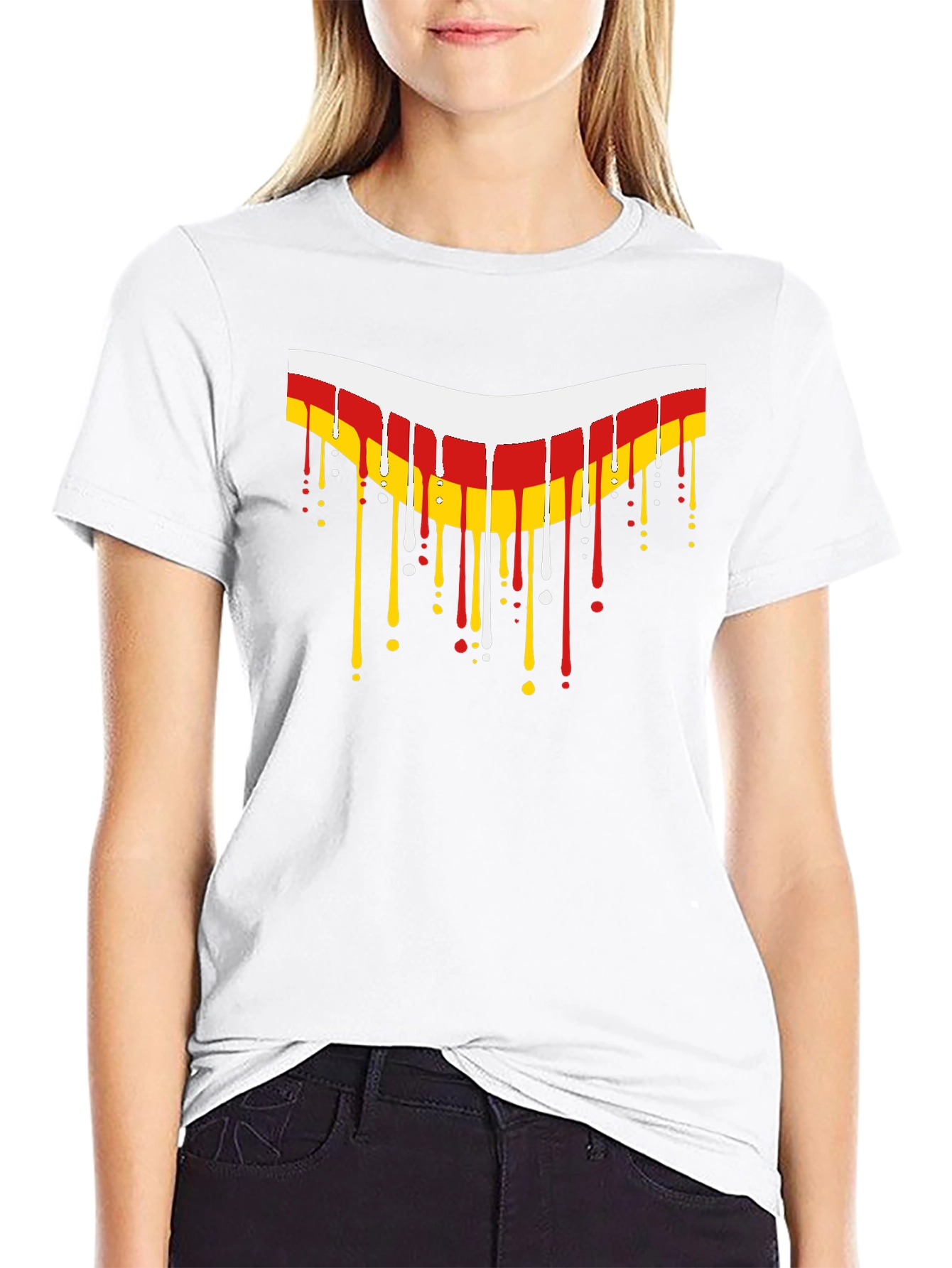Dripping German Flag Style Graphic Tee