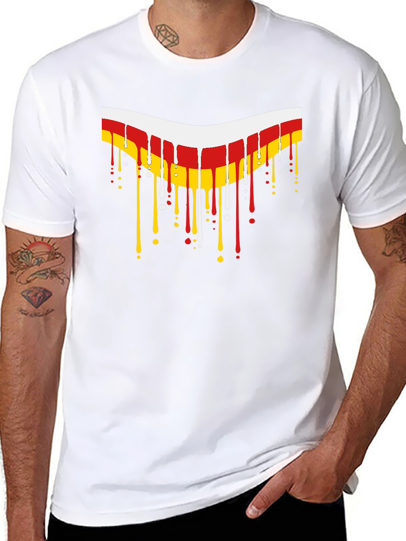 Dripping German Flag Style Graphic Tee