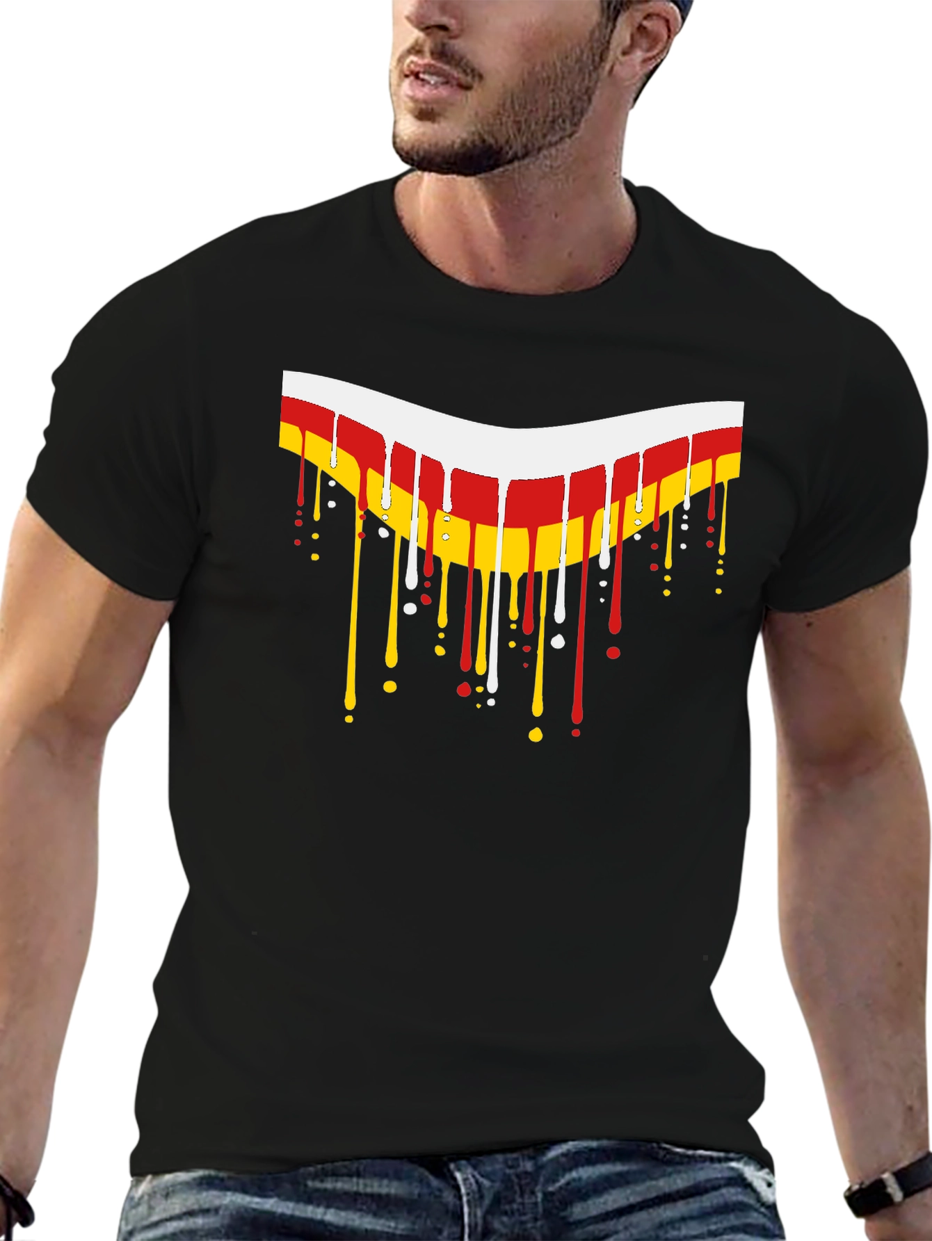 Dripping German Flag Style Graphic Tee