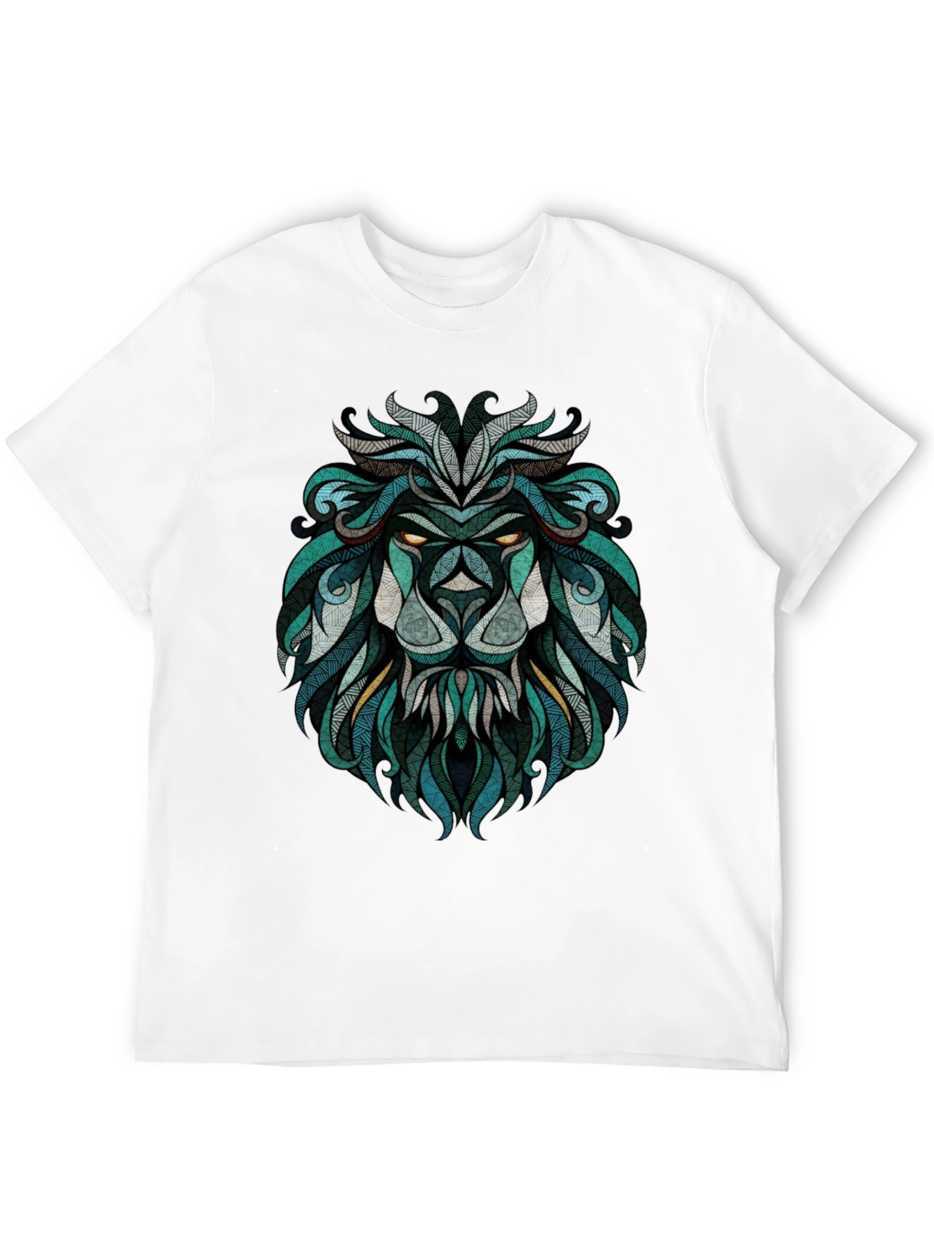 Lion Graphic Print Crew Neck T-Shirt