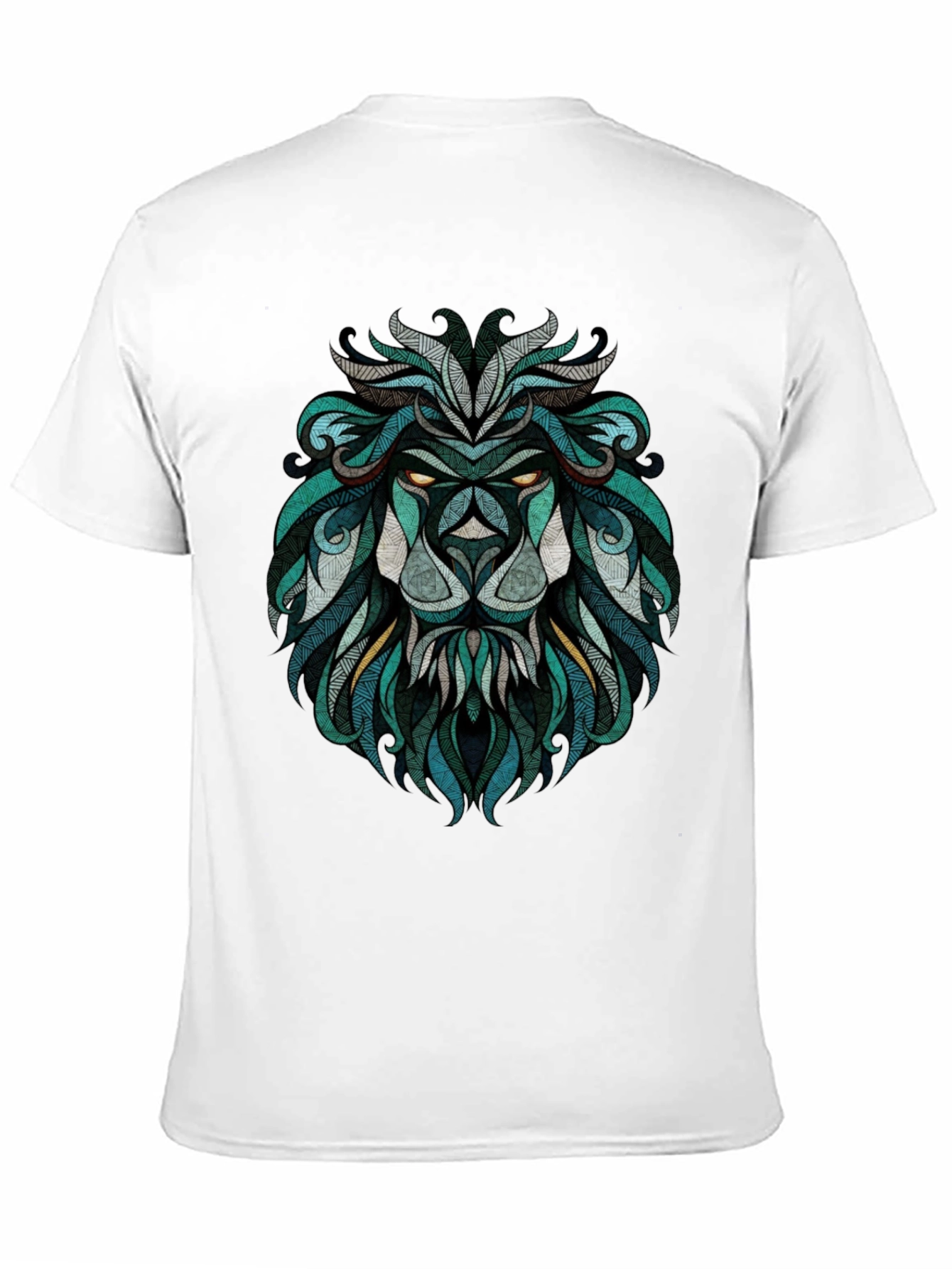Lion Graphic Print Crew Neck T-Shirt