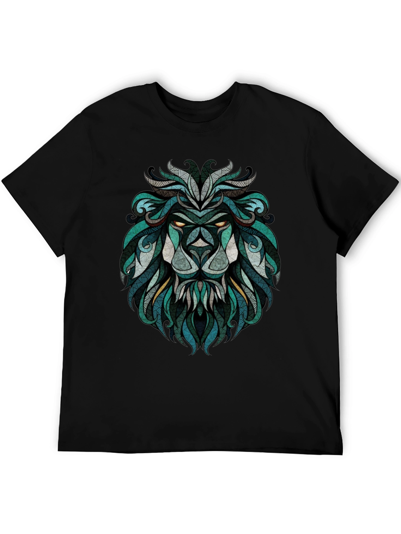 Lion Graphic Print Crew Neck T-Shirt