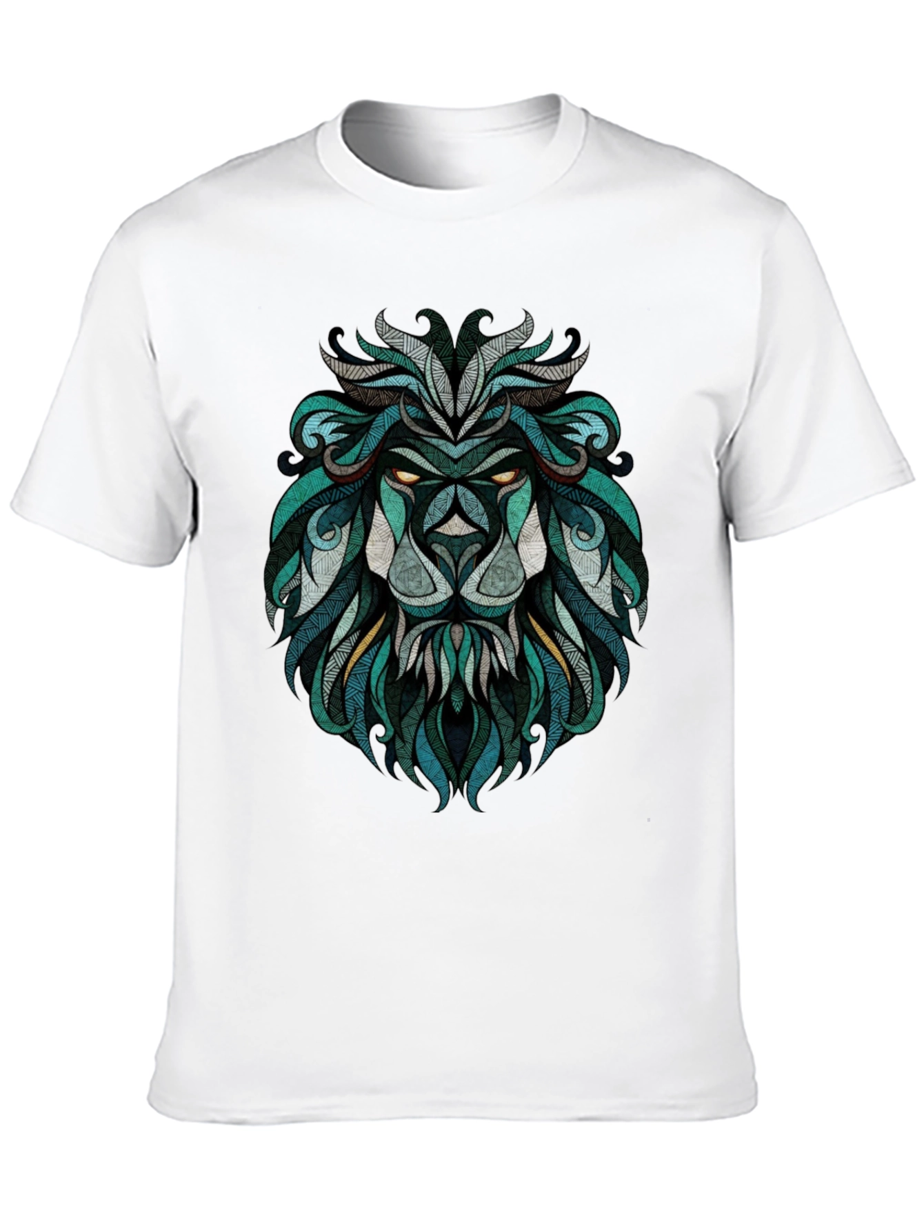 Lion Graphic Print Crew Neck T-Shirt