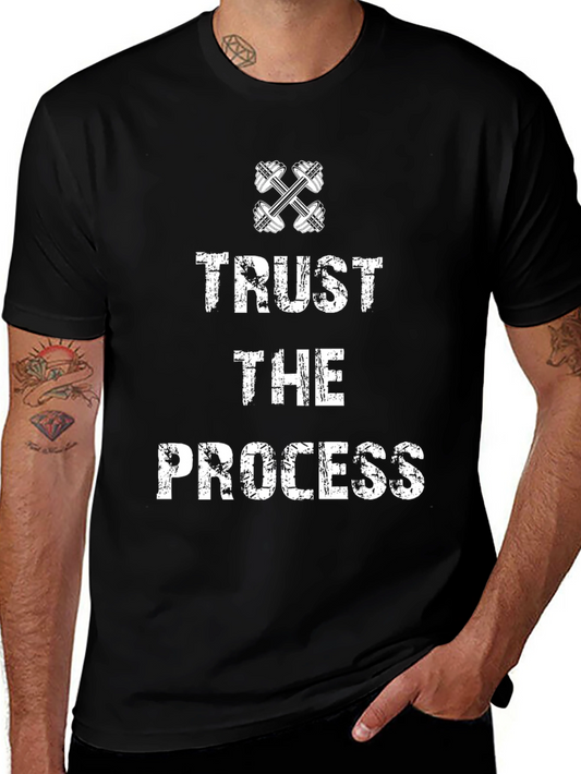 Trust the Process Black Graphic T-Shirt