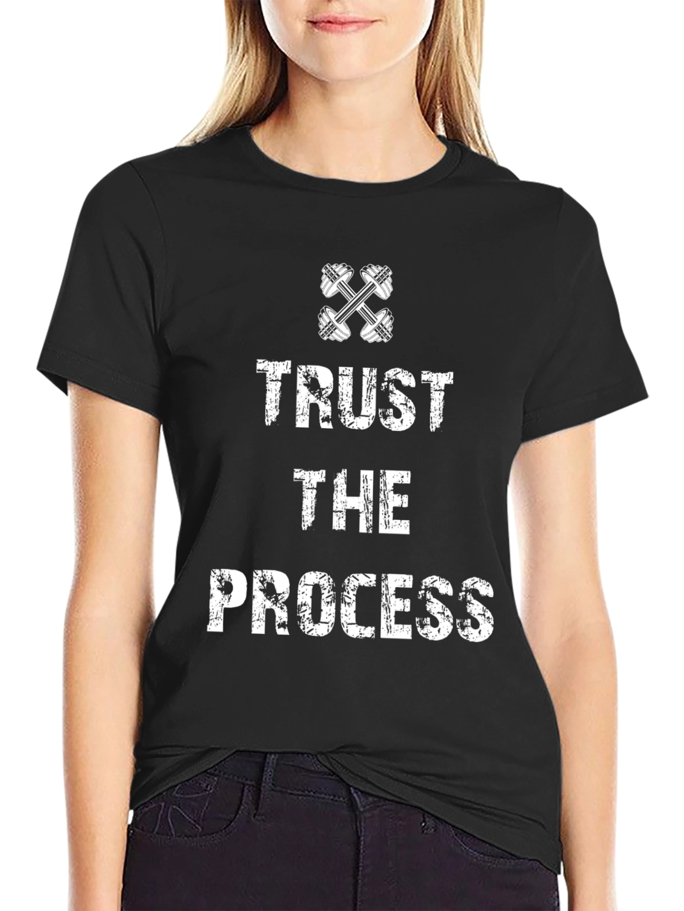 Trust the Process Black Graphic T-Shirt