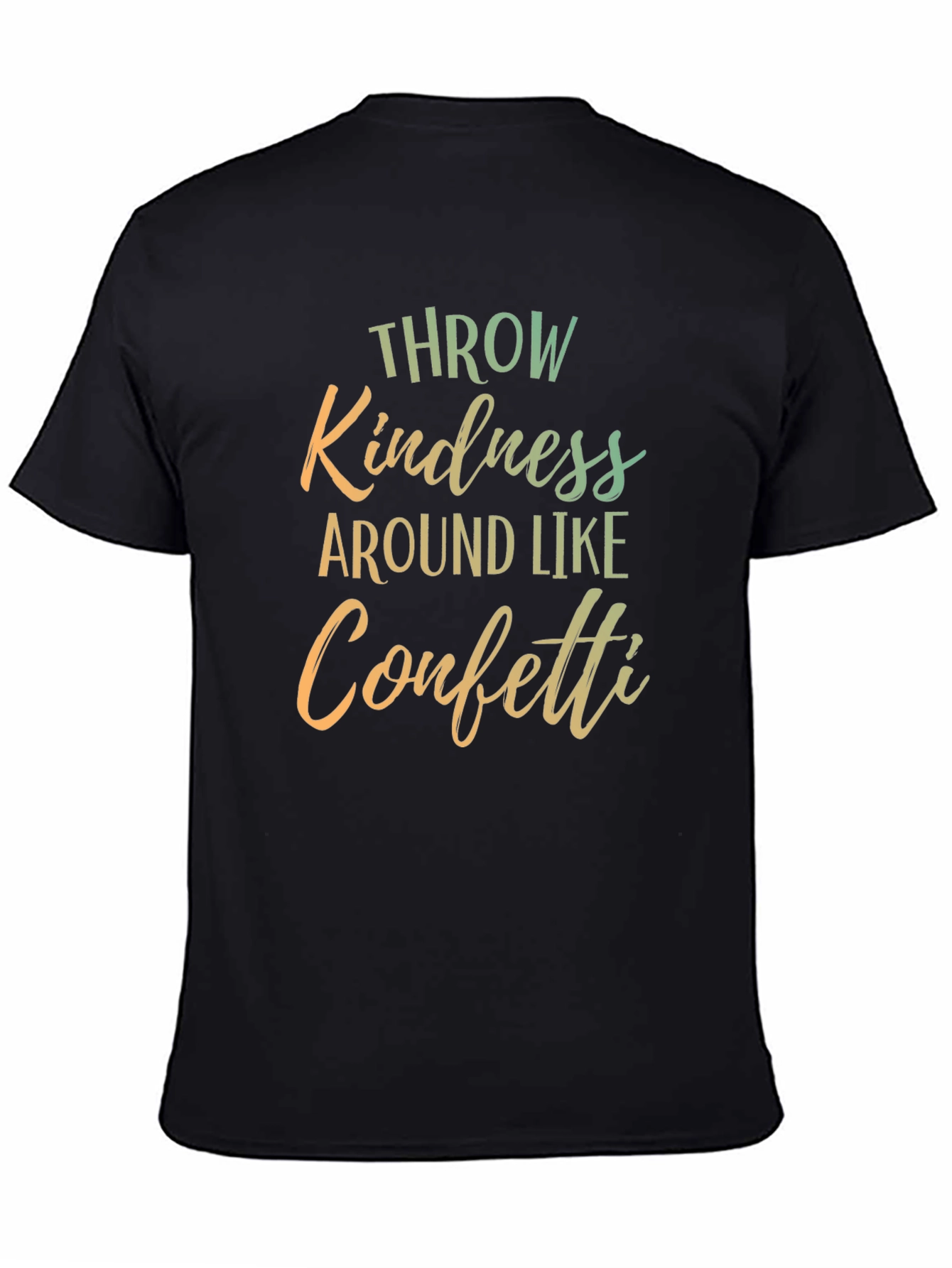 Kindness Confetti Graphic Tee - Inspiring Black T-Shirt
