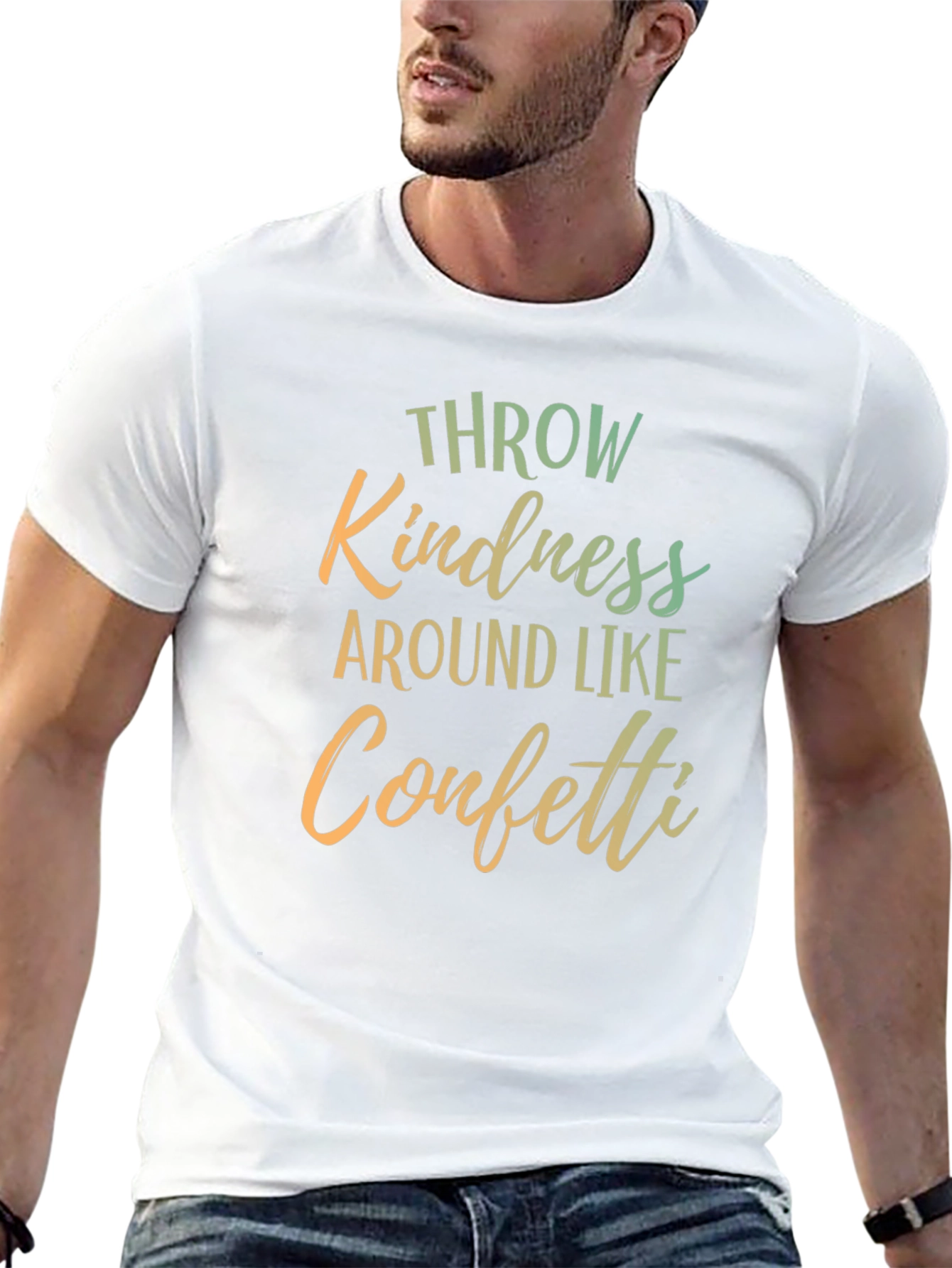 Kindness Confetti Graphic Tee - Inspiring Black T-Shirt