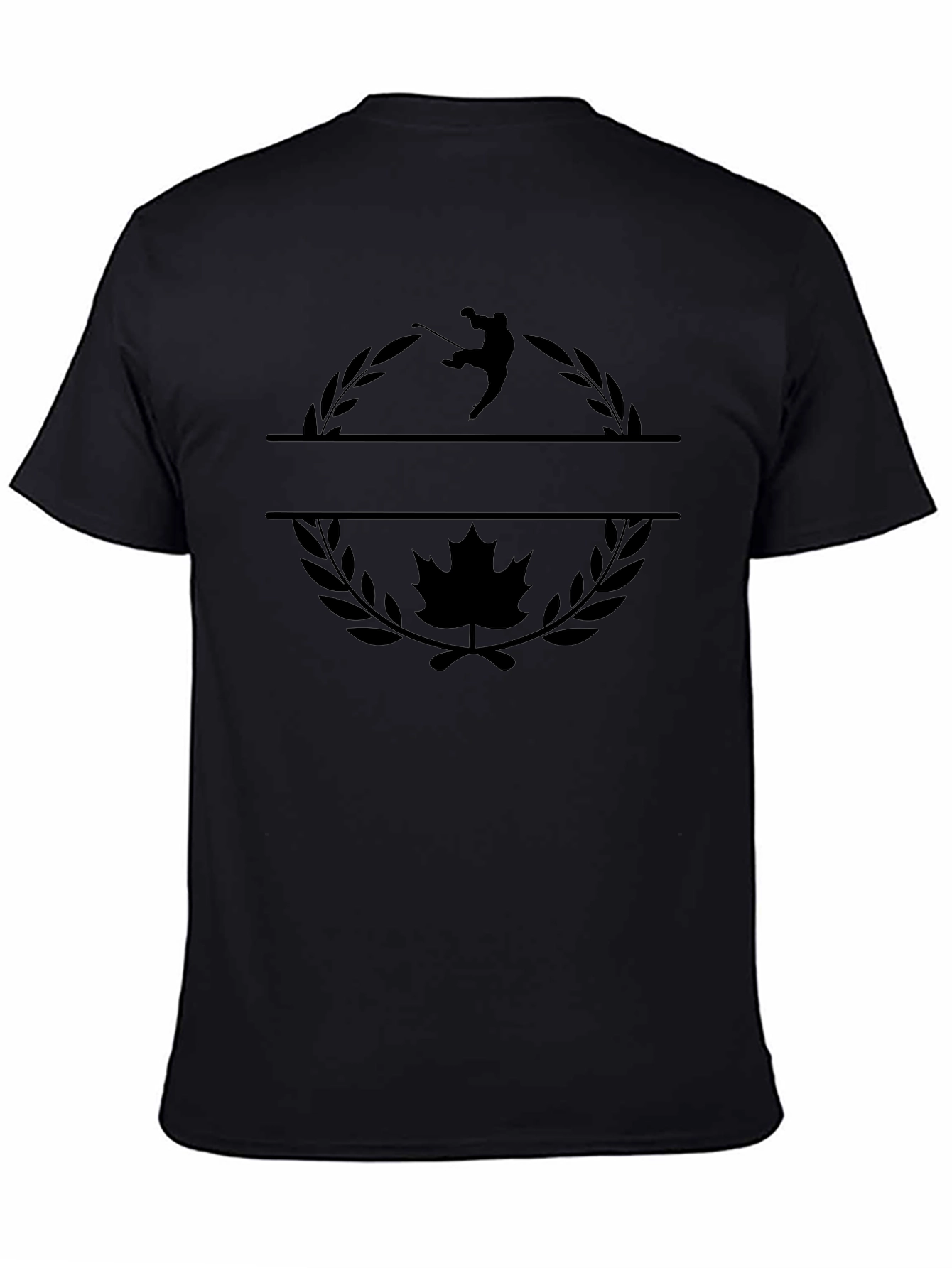 Golf & Canada Maple Leaf Black T-Shirt
