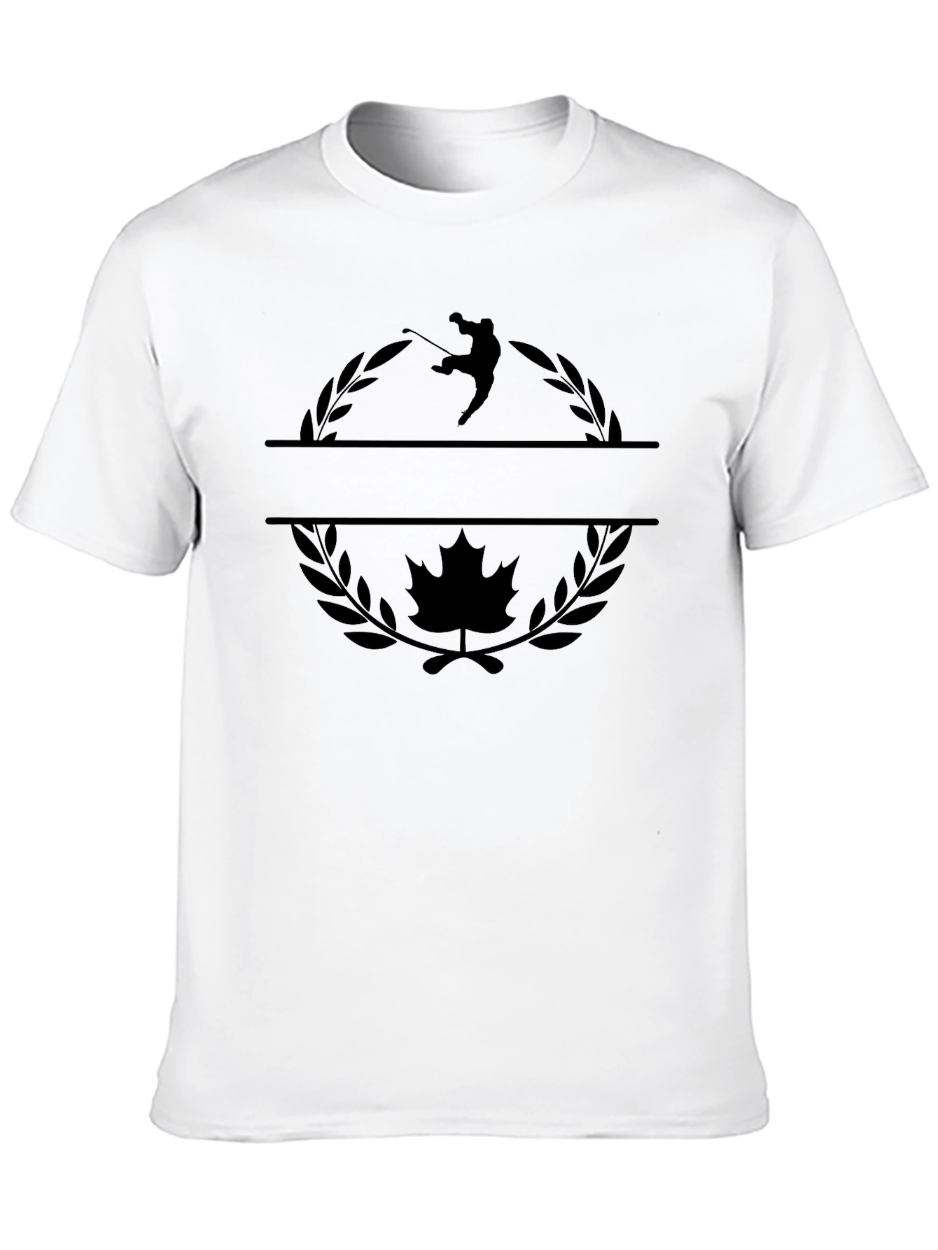 Golf & Canada Maple Leaf Black T-Shirt