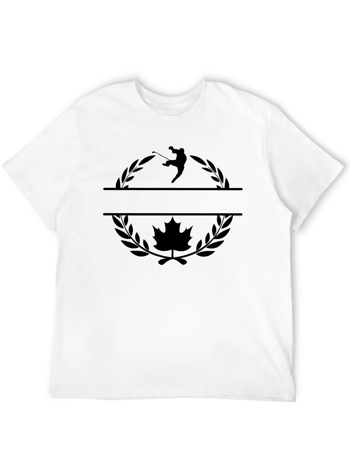 Golf & Canada Maple Leaf Black T-Shirt