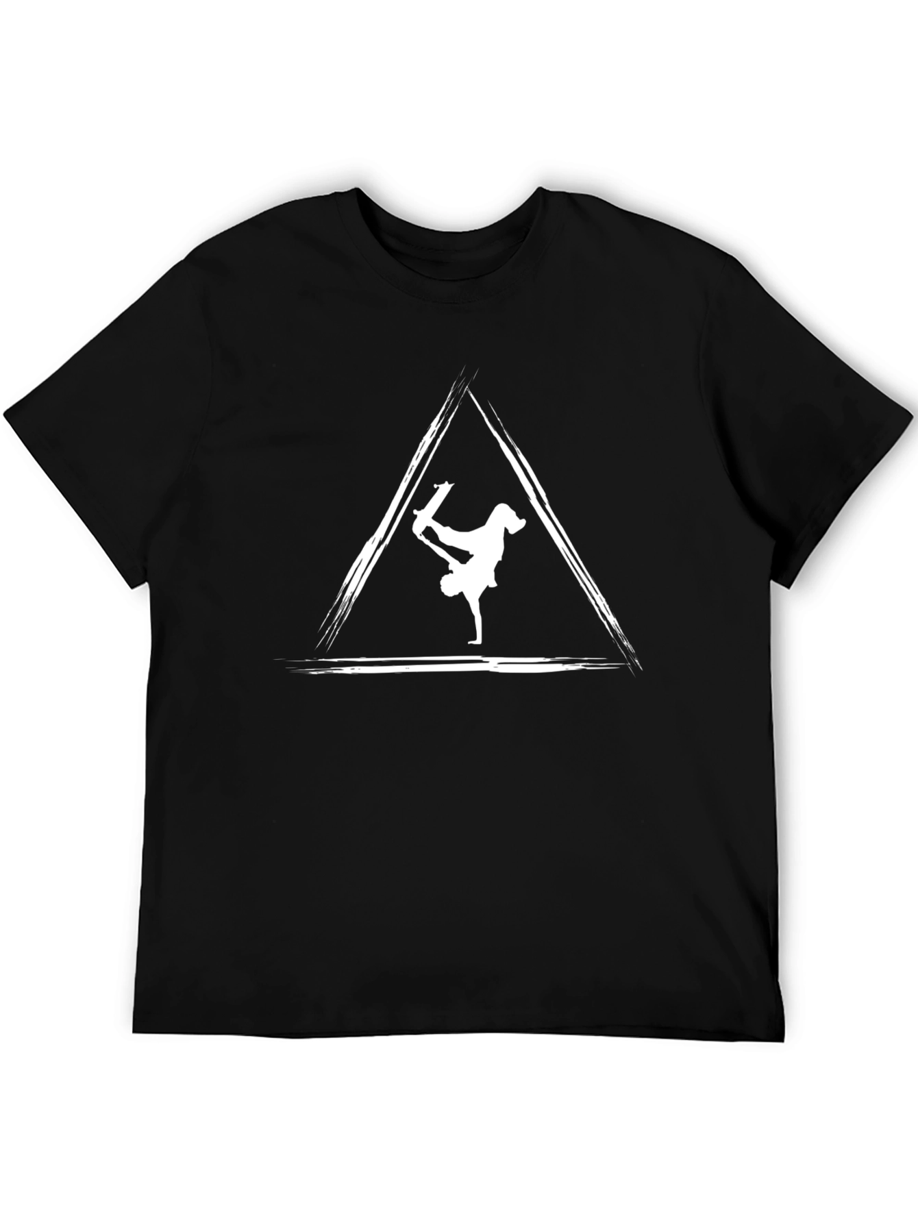 Skater Triangle Graphic Tee - Cool Black T-Shirt
