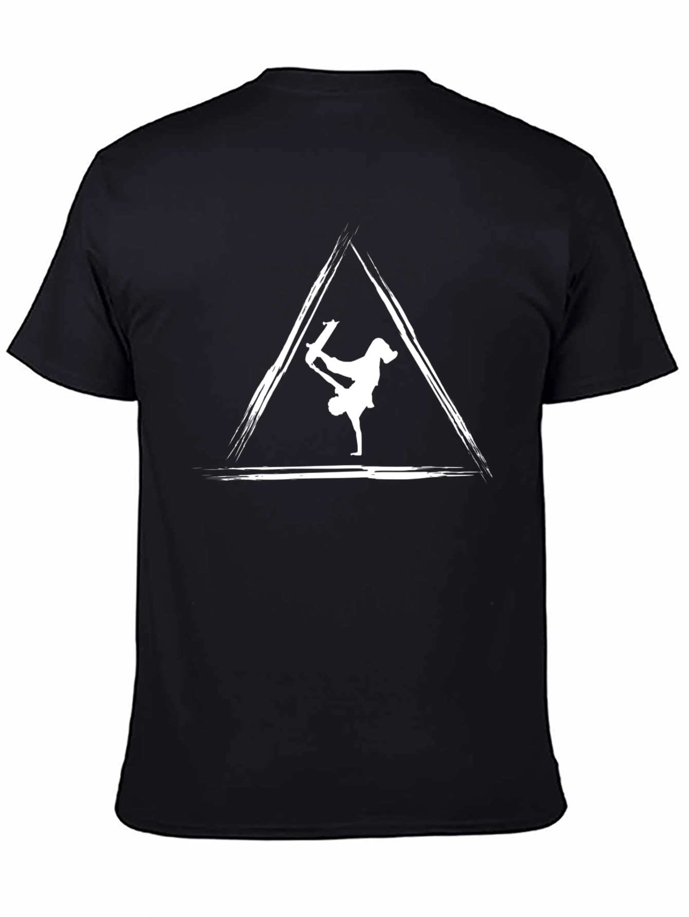 Skater Triangle Graphic Tee - Cool Black T-Shirt