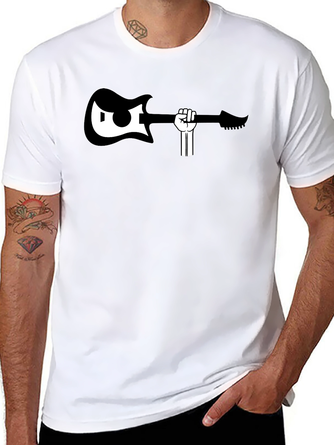 Guitar Power Fist Graphic T-Shirt