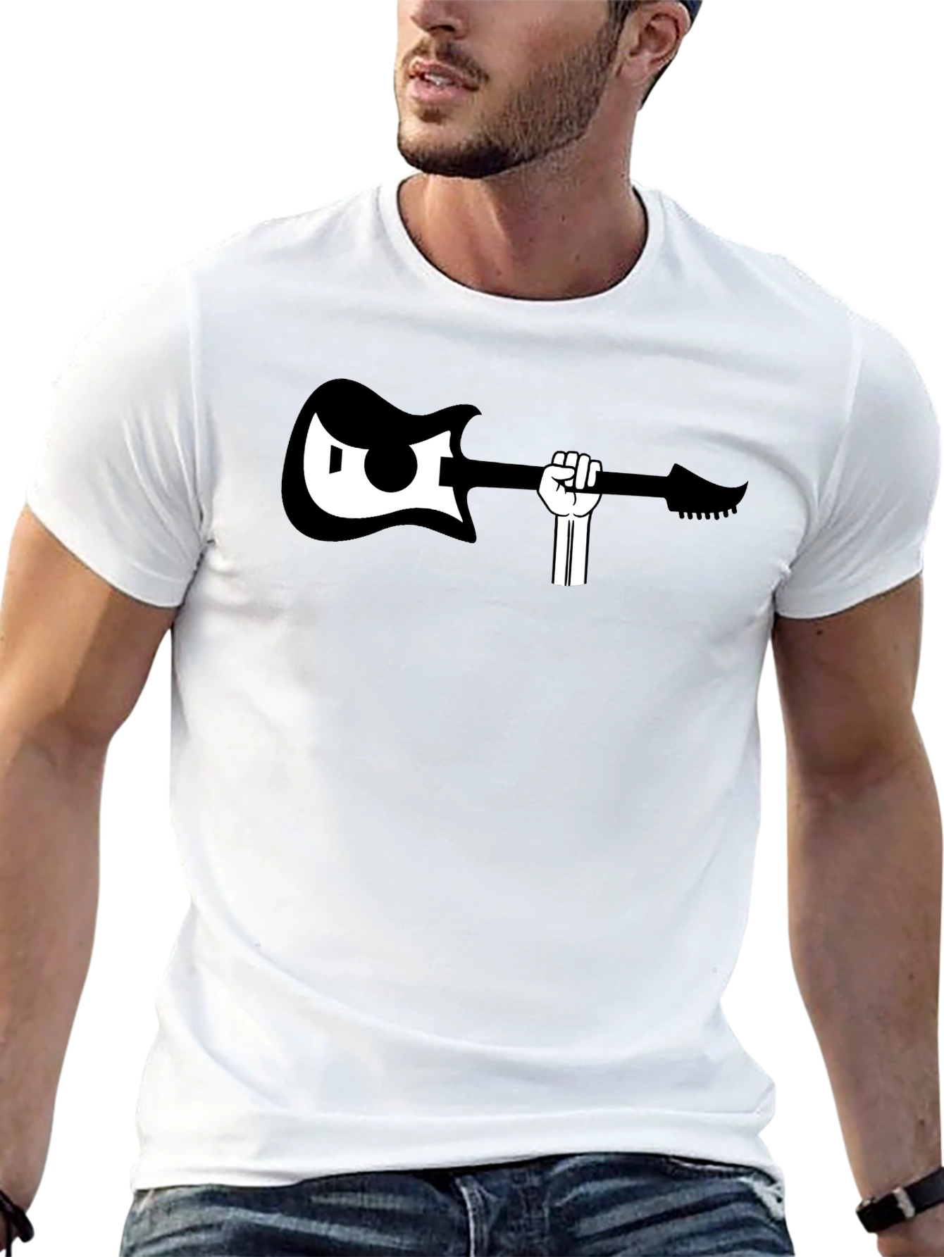 Guitar Power Fist Graphic T-Shirt