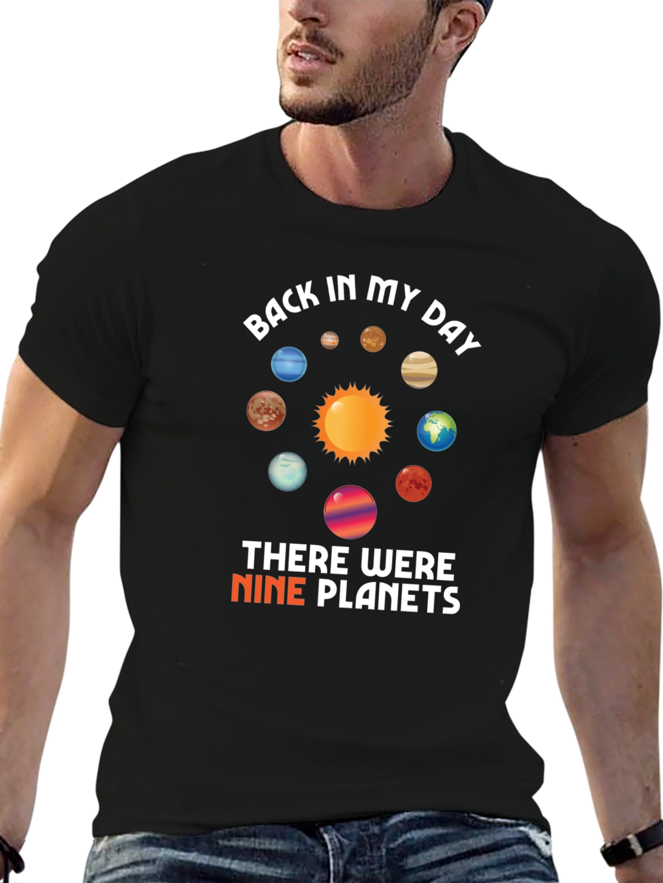 Nine Planets T-Shirt - Astronomy Retro Style
