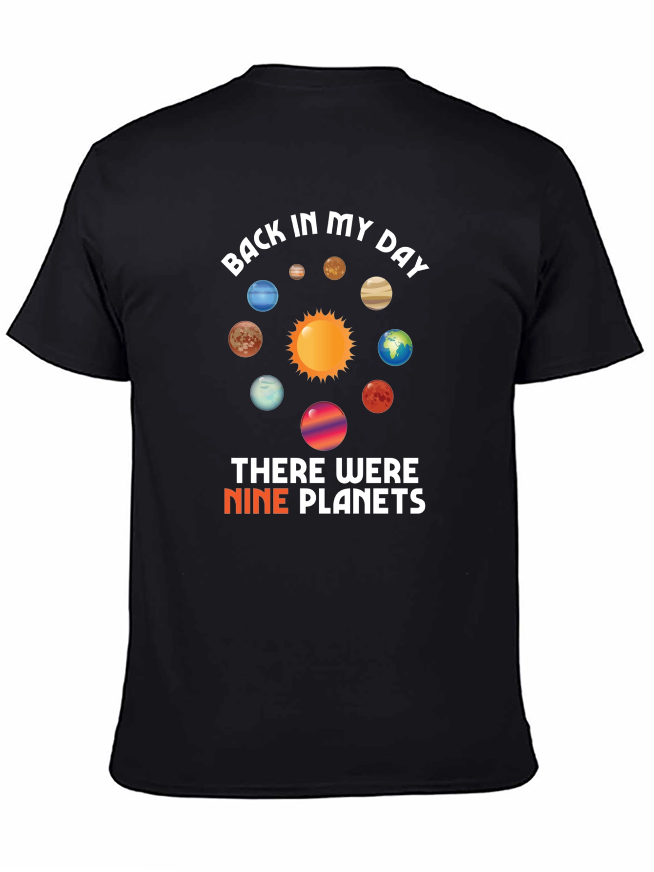 Nine Planets T-Shirt - Astronomy Retro Style
