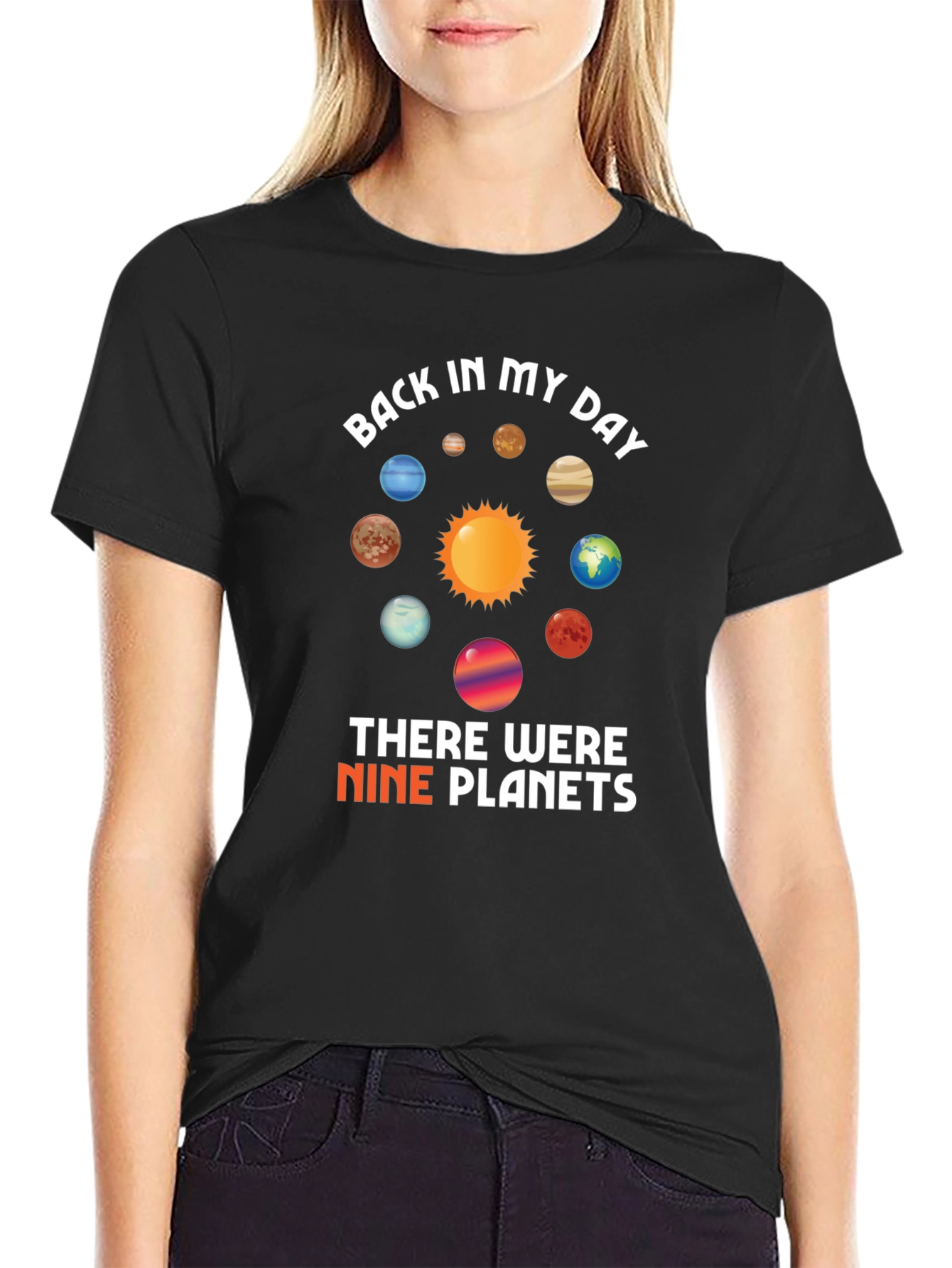 Nine Planets T-Shirt - Astronomy Retro Style