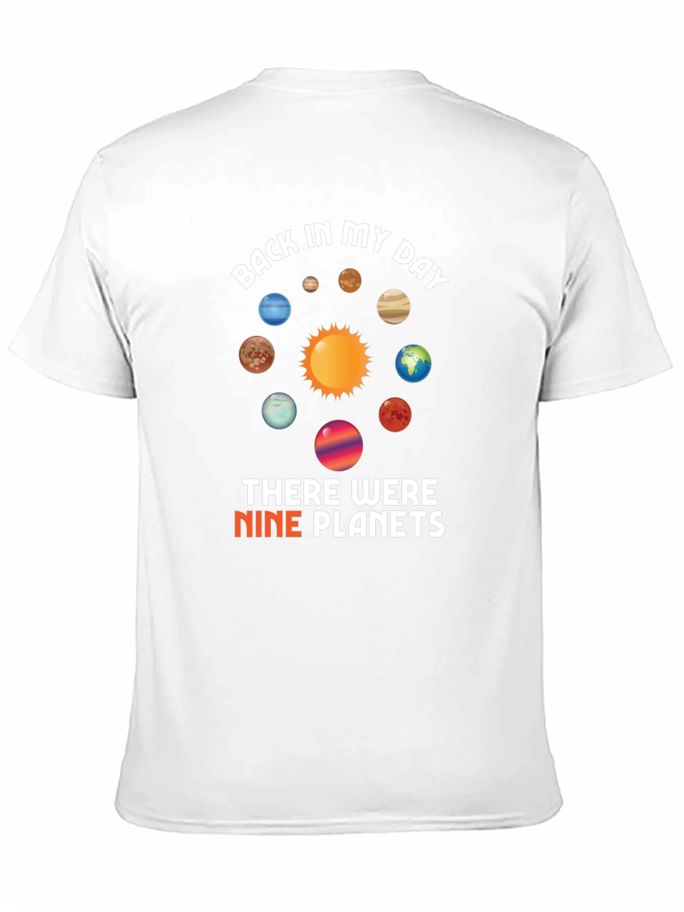 Nine Planets T-Shirt - Astronomy Retro Style