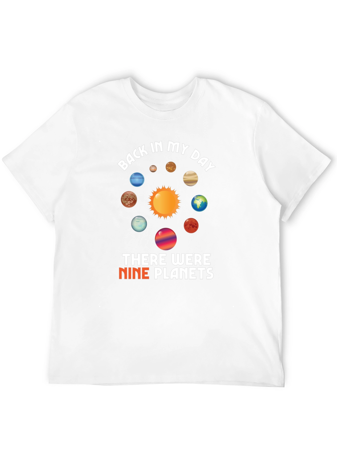 Nine Planets T-Shirt - Astronomy Retro Style