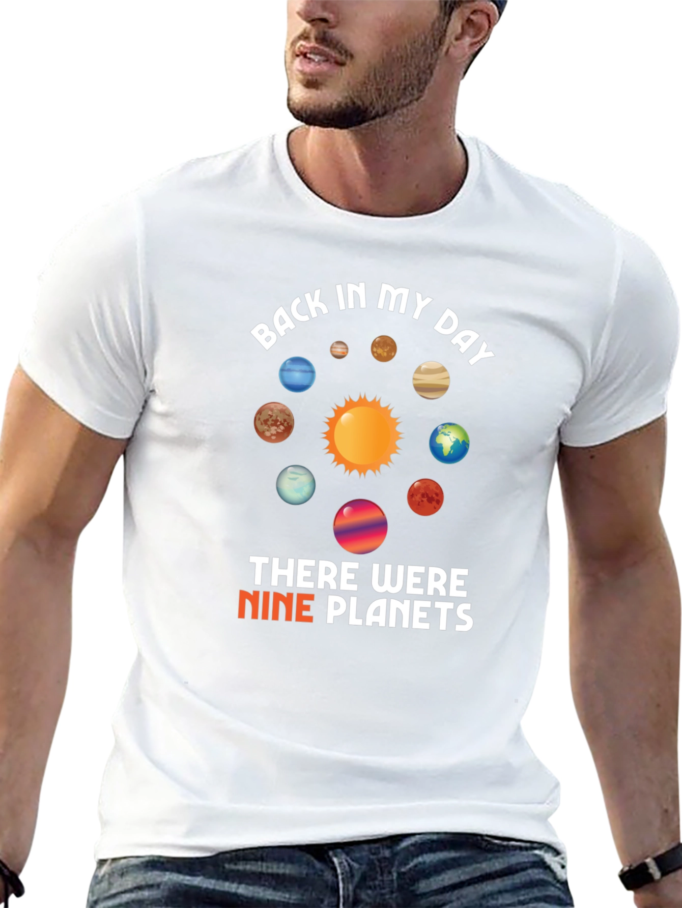 Nine Planets T-Shirt - Astronomy Retro Style